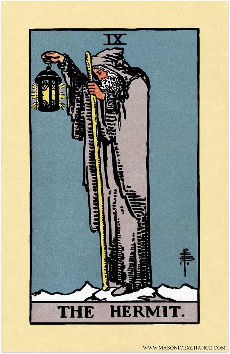 The Hermit Tarot Card Poster - [11'' x 17'']