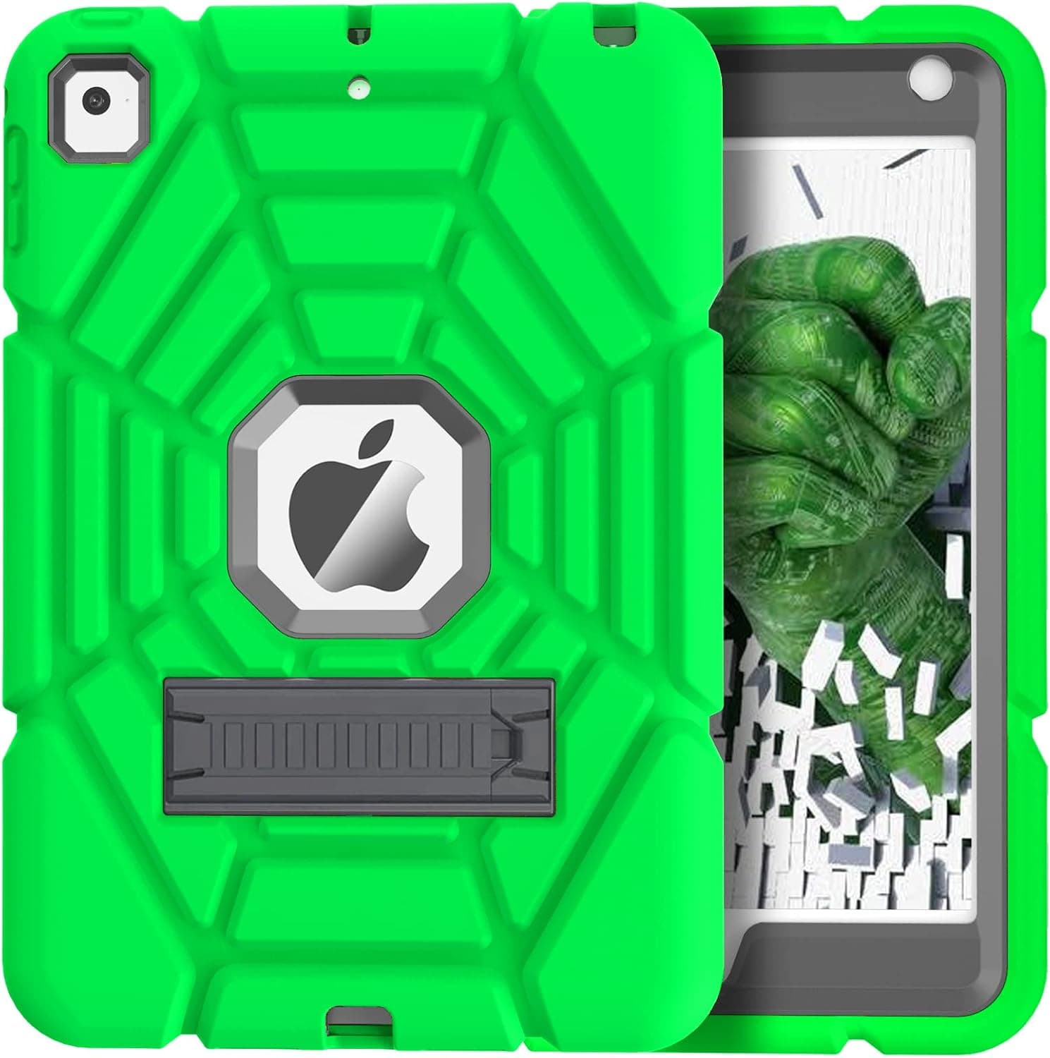 Grifobes iPad Mini 5 Case,iPad Mini 4 Case for Kids,Shockproof Rugged Cover with Stand for iPad Mini 5th/4th Generation 7.9 inch (Green+Gray)