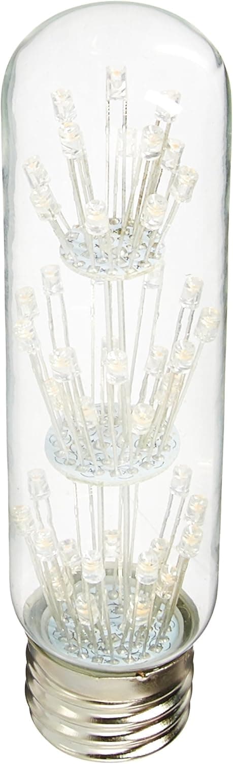 Light Itup LED T10 2-Watt (25-Watt Equiavalent) Snow Flack Style, Warm White 2400K, Medium E26 Base, Light Bulb