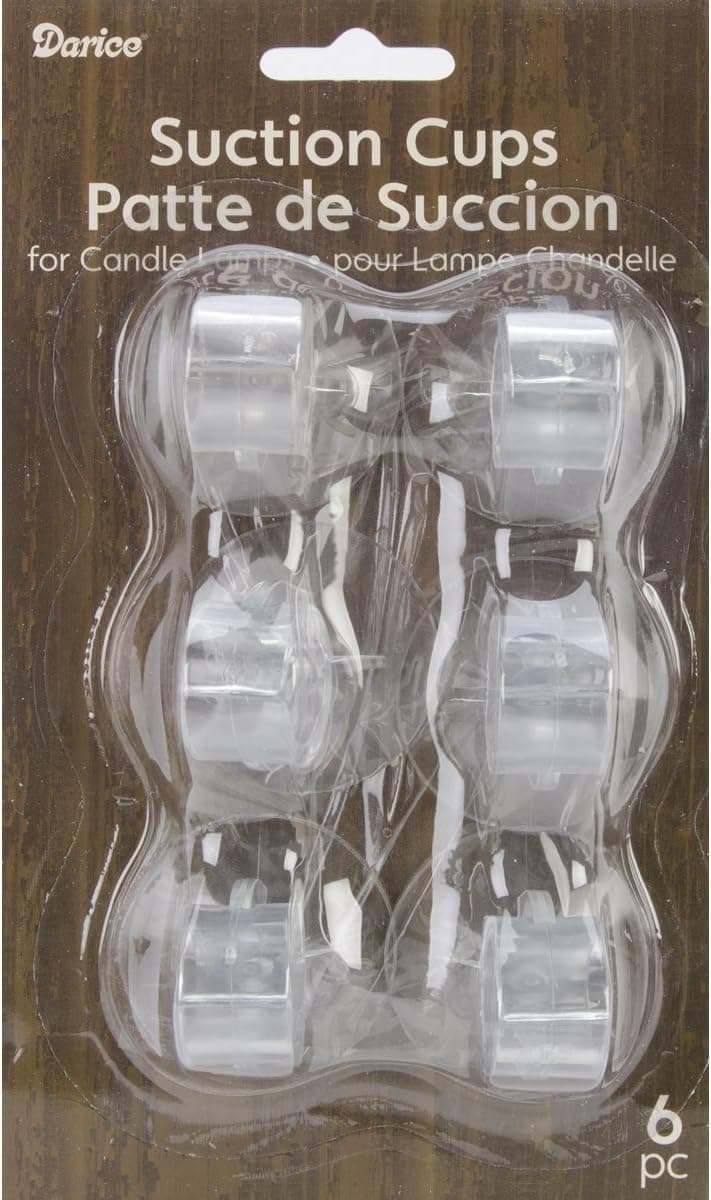 Darice Clear, Suction Cups for Candle Lamps, 6 Pack