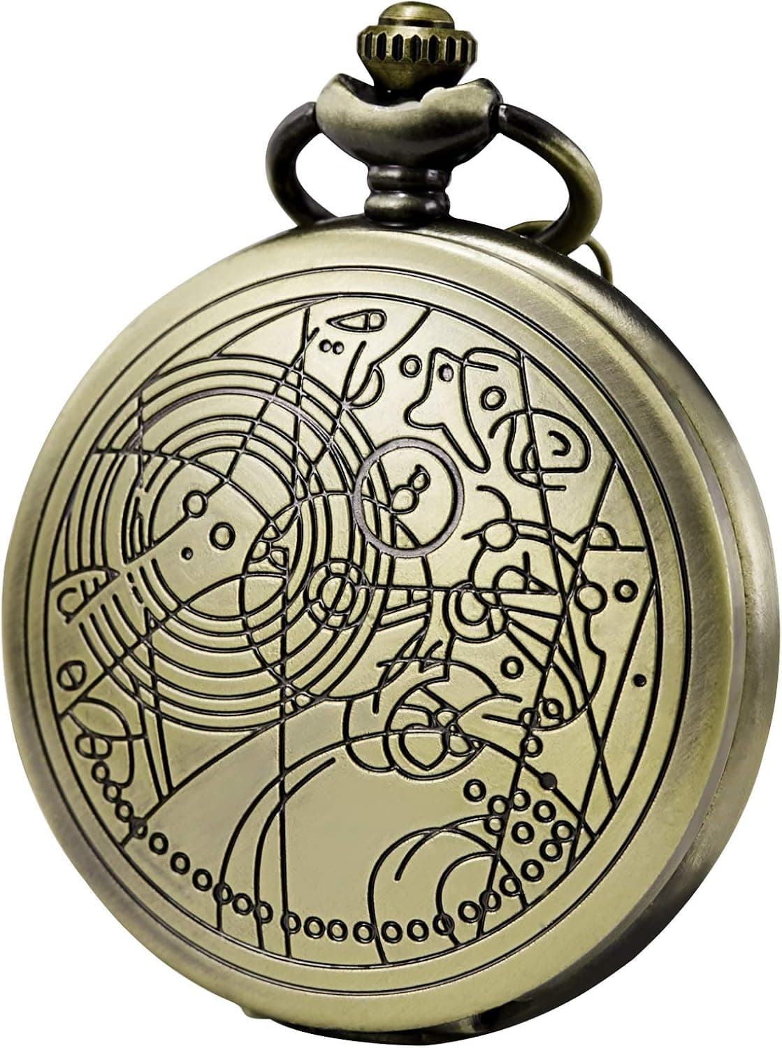 MORFONG Quartz Pocket Watch Doctor Dr. Who Confession Pattern Fob Watches for Men Women with Chain Box