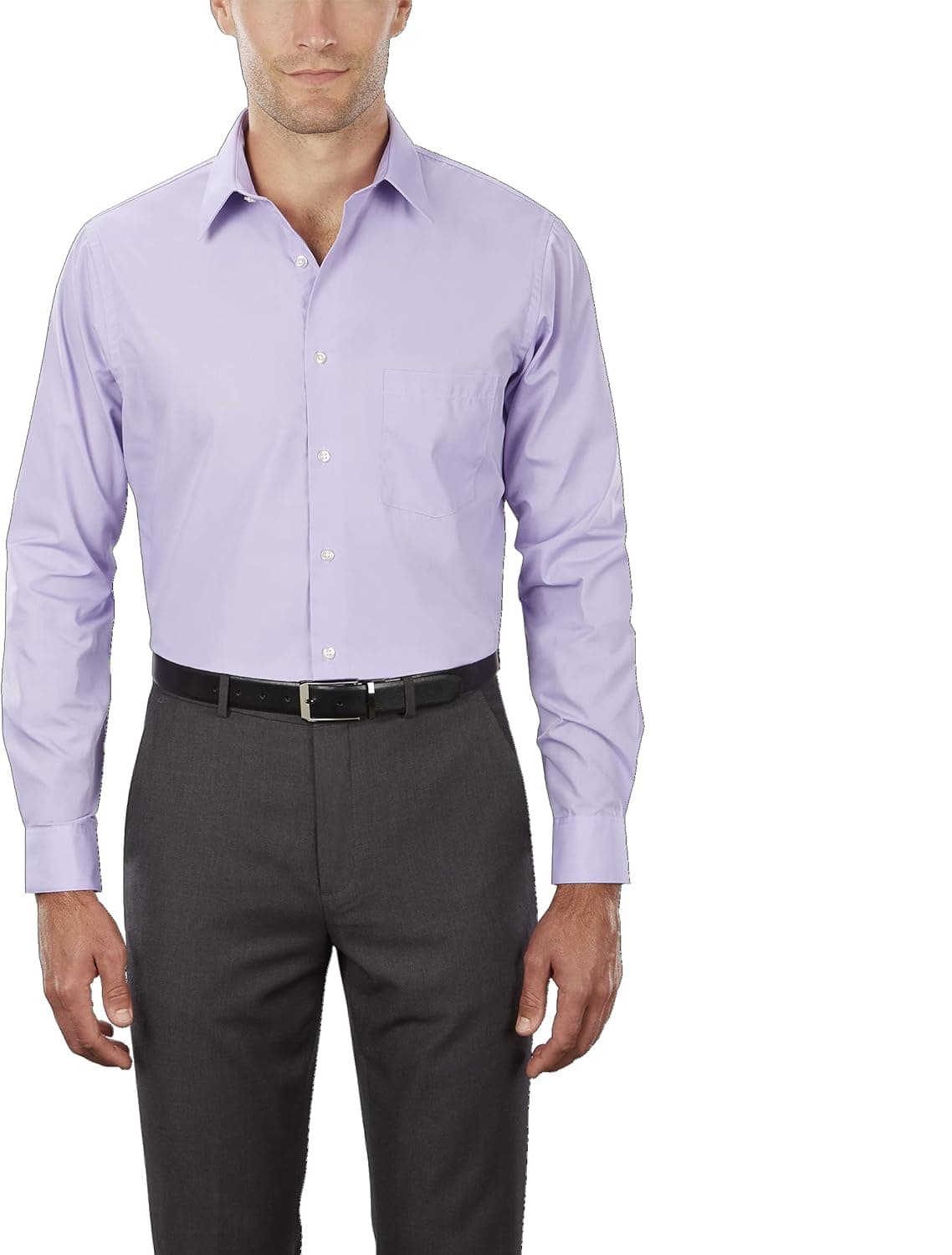 Van Heusen Men's Tall Fit Dress Shirts Poplin
