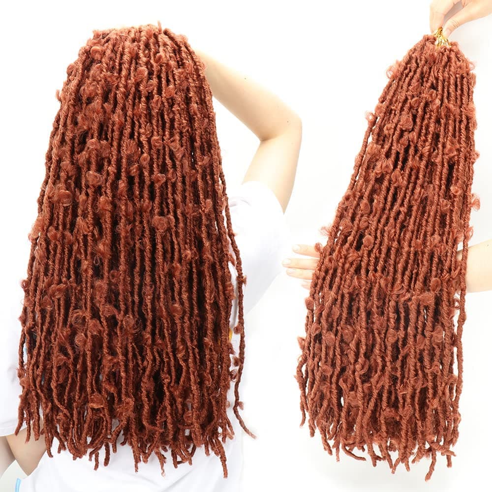 24 Inch Butterfly Locs Crochet Hair 7 Packs Distressed Faux Locs Crochet Hair for Black Women Pre looped Natural Messy Butterfly Boho Locs Pre-twisted Braids(24",7 Packs,350)