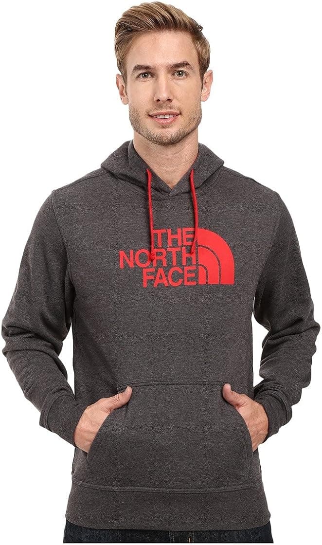 The North Face Men's Half Dome Hoodie, TNF Dark Grey Heather/TNF Red, MD
