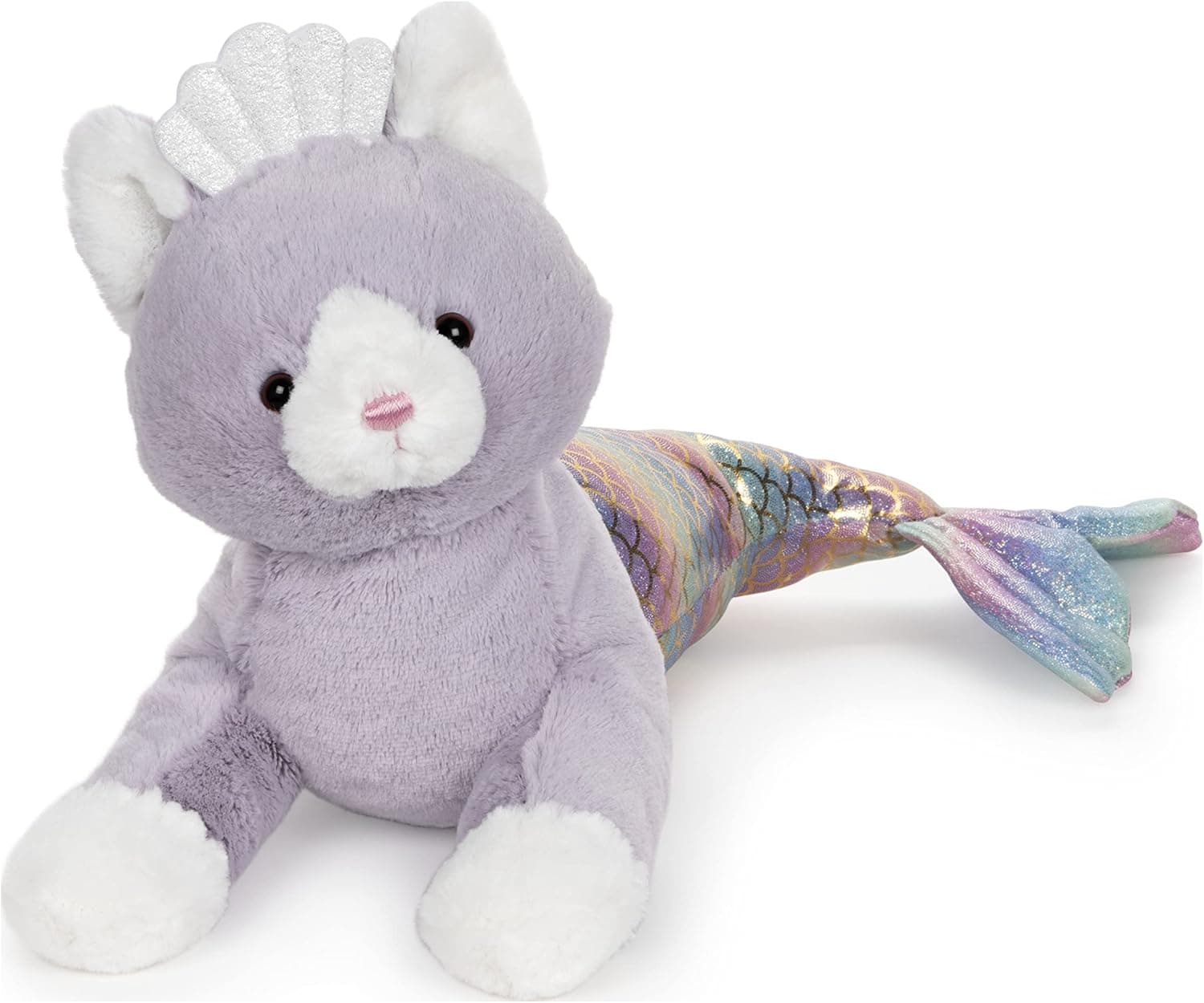 GUND Cat Mermaid with Rainbow Iridescent Tail Plush Stuffed Animal, 18"