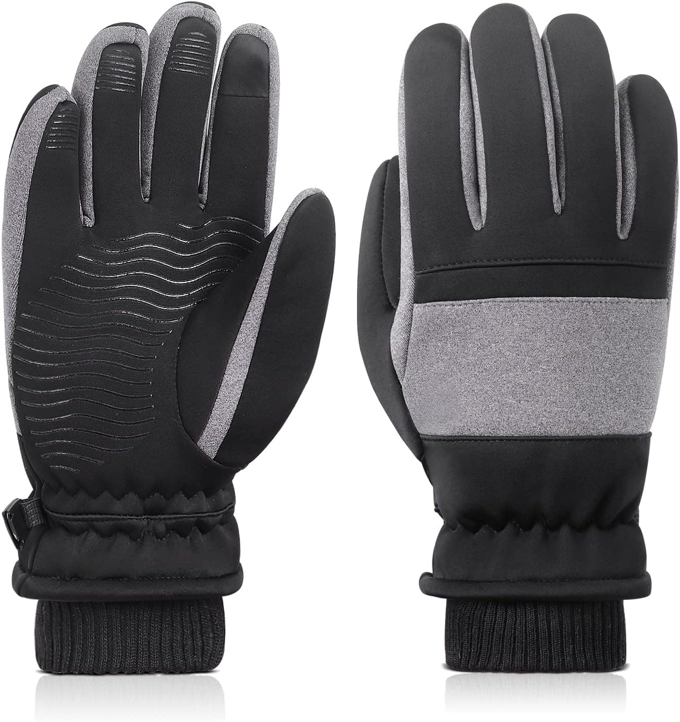 GlobalTronics Winter Gloves Men Women Waterproof Cold Weather Mittens Fleece Touchscreen Breathable Windproof Outdoor Sport Ski