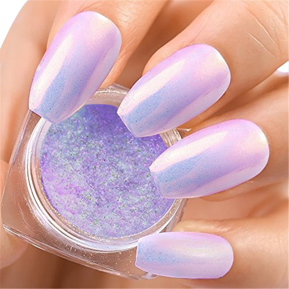 4 Boxes Rainbow Mermaid Unicorn Nail Powder Candy Color Aurora Chameleon Chrome Nail Glitter Manicure Pigments Powder Dip Kit TintTower
