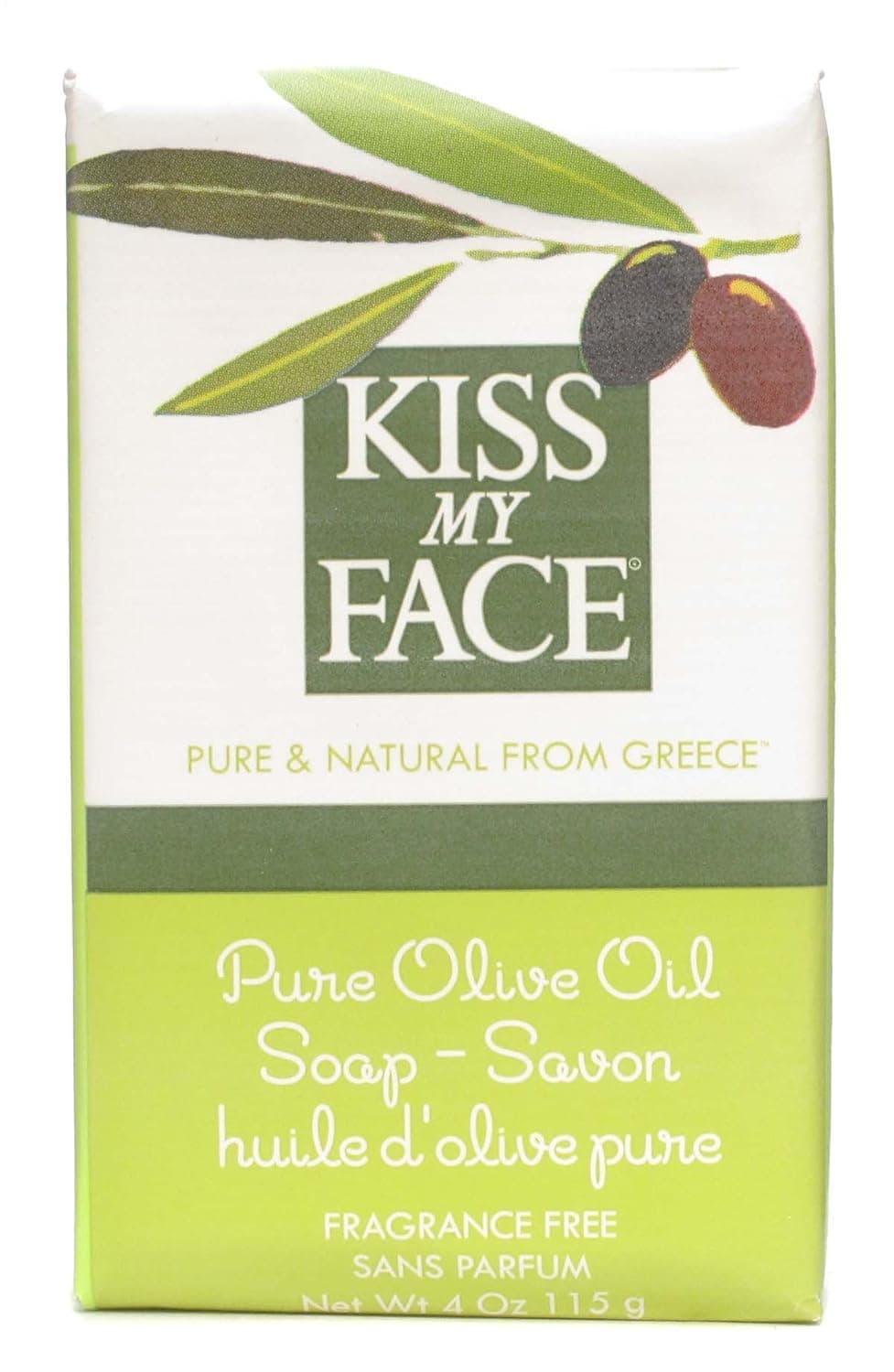 Kiss My Face Pure Olive Oil Soap Bonus Pack Buy 2 Get 1 Bonus Bar - 3 Bars