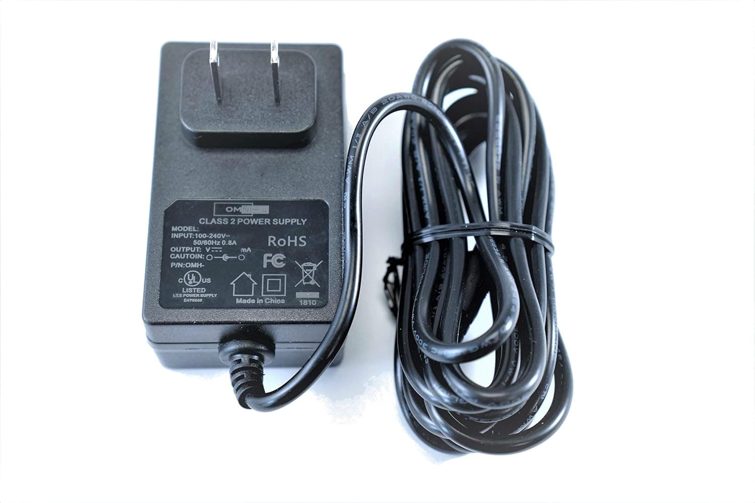 [UL Listed] OMNIHIL 8 Feet Long AC/DC Adapter Compatible with WD TV Live Plus HD WDBREC0000NBK WDBG3A0000 WDBG3A0000NBK Power Supply Cord Cable PS Wall Home Charger