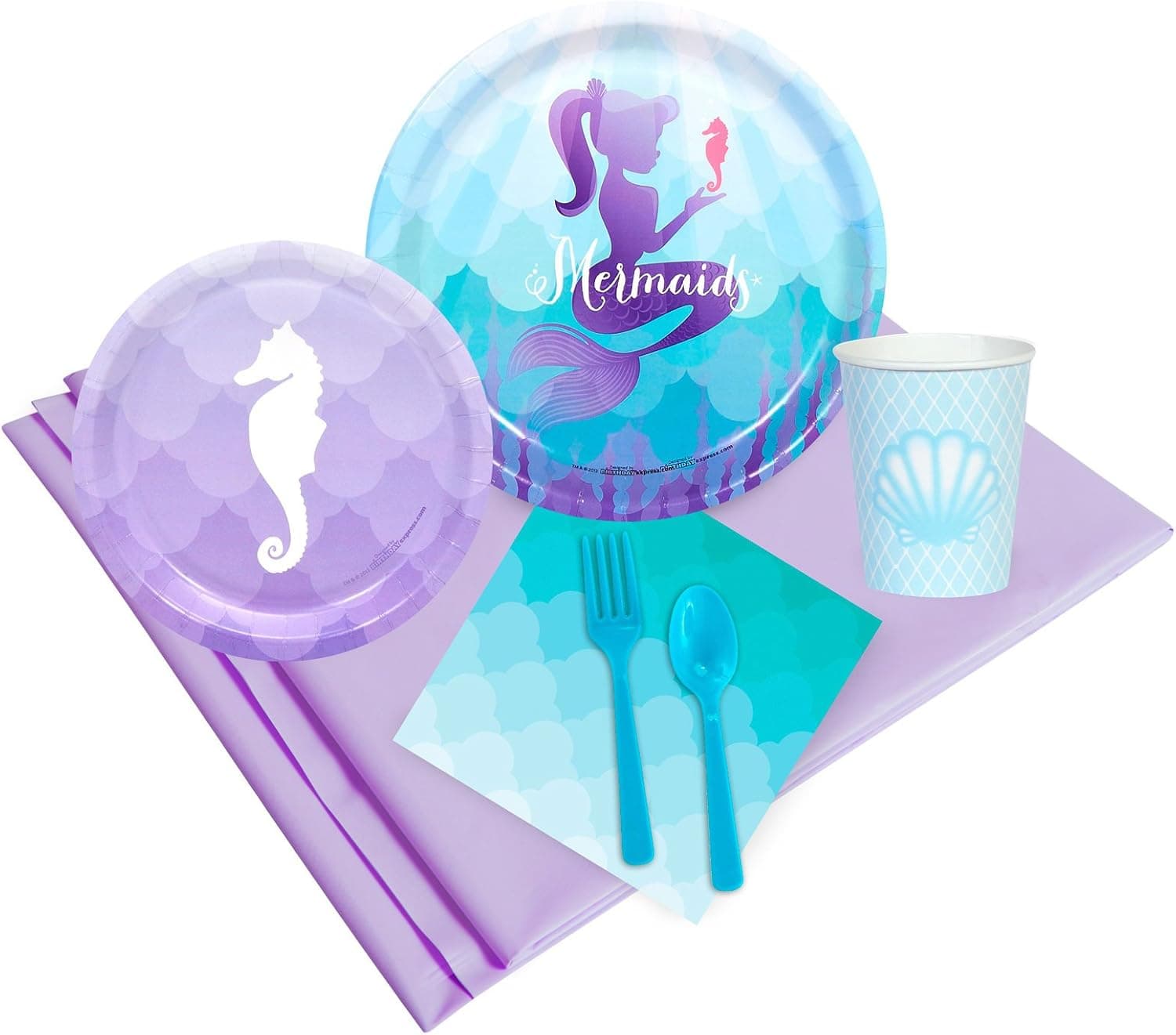 BirthdayExpress Mermaids Under The Sea Party Supplies - Party Pack for 32