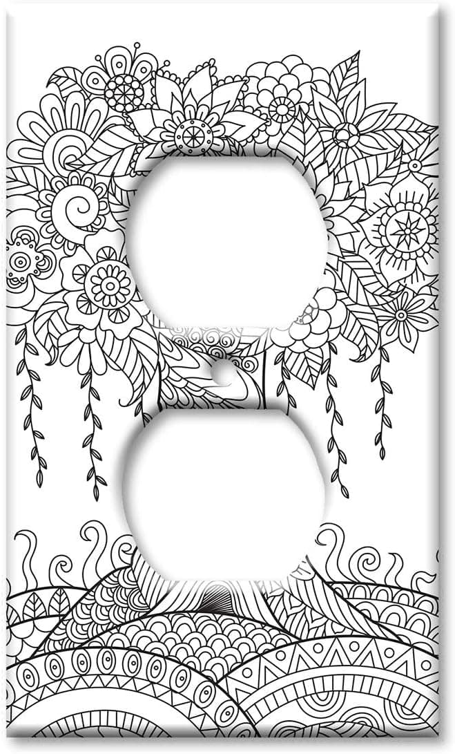 Art Plates Brand Electrical Outlet Cover Wall - Switch Plate - Whimsical Tree