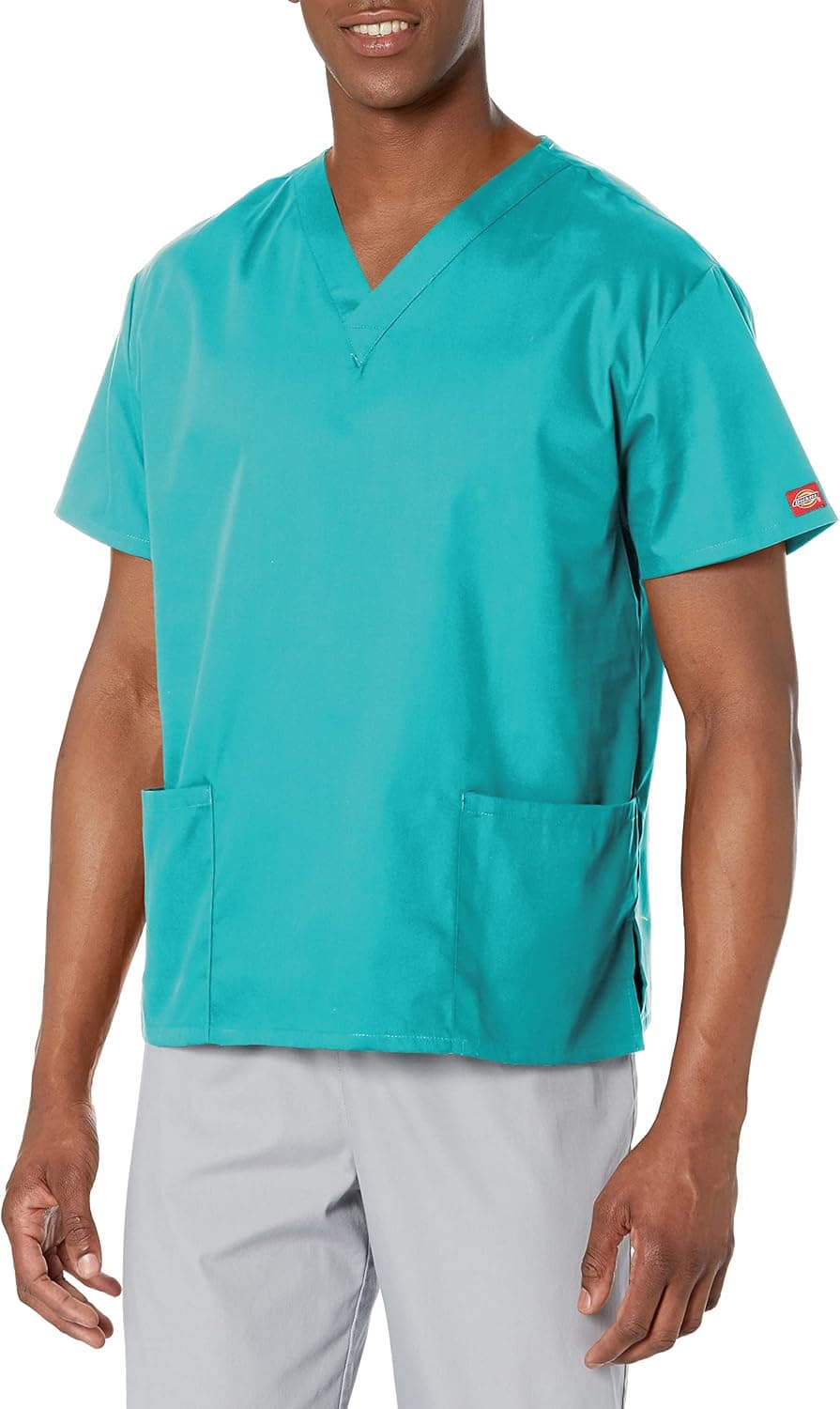 Dickies Women's EDS Signature Scrubs 86706 Missy Fit V-Neck Top, Galaxy Blue, Small
