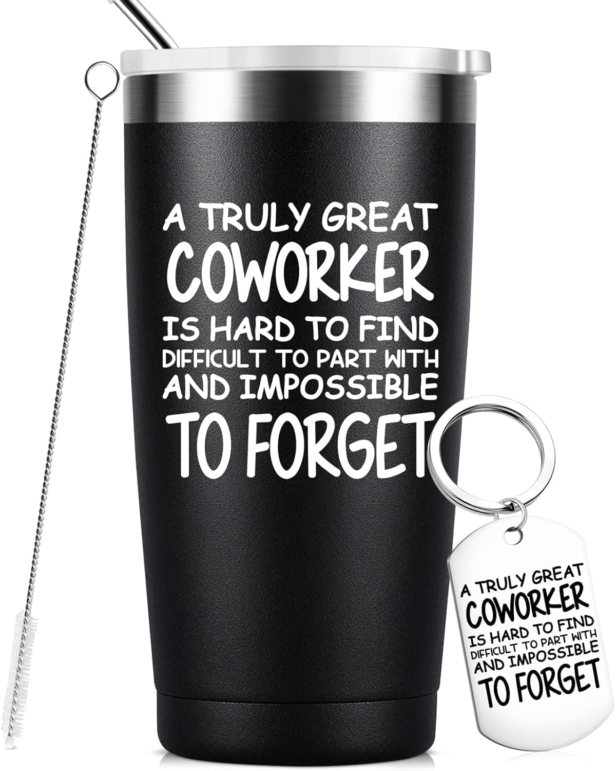 Sixspace Going Away Gift for Coworker - Retirement Gifts for Women Goodbye, Farewell, Leaving Cup for Colleague Boss Co-worker Friends - A Truly Great Coworker is Hard to Find,20 Oz Insulated Tumbler