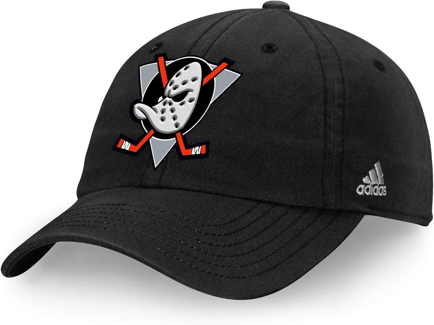 adidas Anaheim Mighty Ducks Team Logo Slouch Adjustable Hat Black