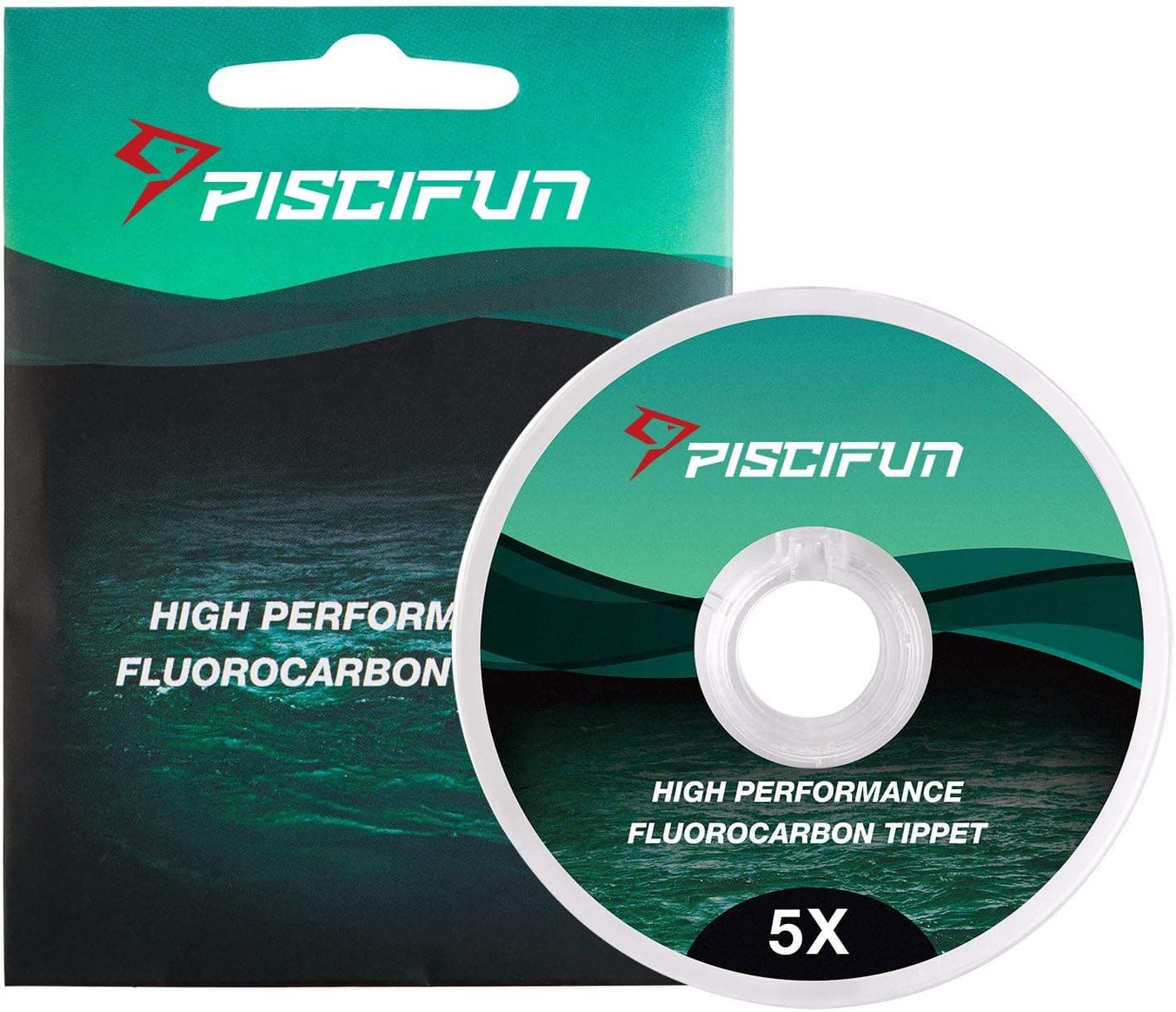 Piscifun Fly Fishing Tippet - Fluorocarbon - Low Visibility - Superior Abrasion Resistance - 33yd(Size: 0X 1x 2X 3X 4X 5X 6X)