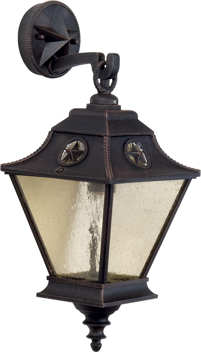 Craftmade Z1404-RT Chaparral Outdoor Wall Mount Sconce Lighting, 1-Light, 100 Watts, Rust (8" W x 20" H)