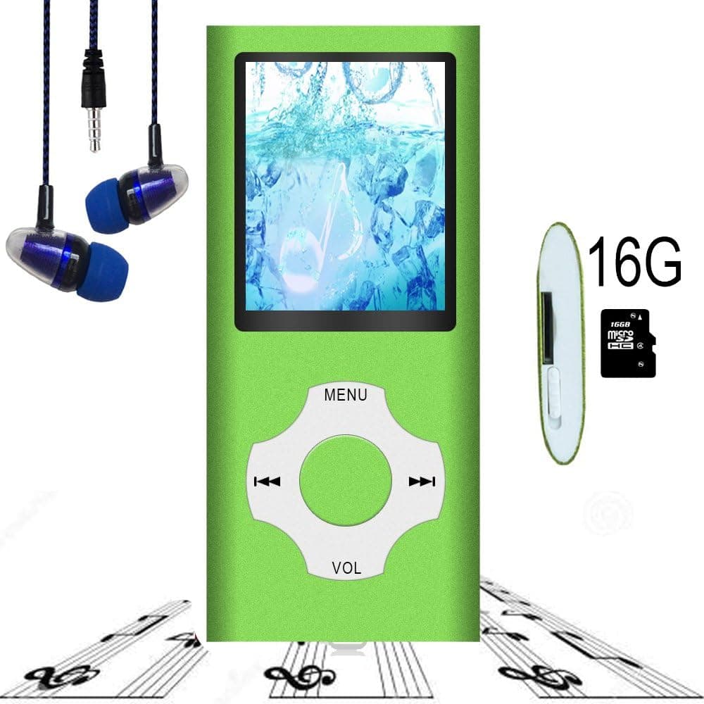 MP3 Player / MP4 Player, Hotechs MP3 Music Player with 16GB Memory SD Card Slim Classic Digital LCD 1.82'' Screen with FM Radio, ¡­