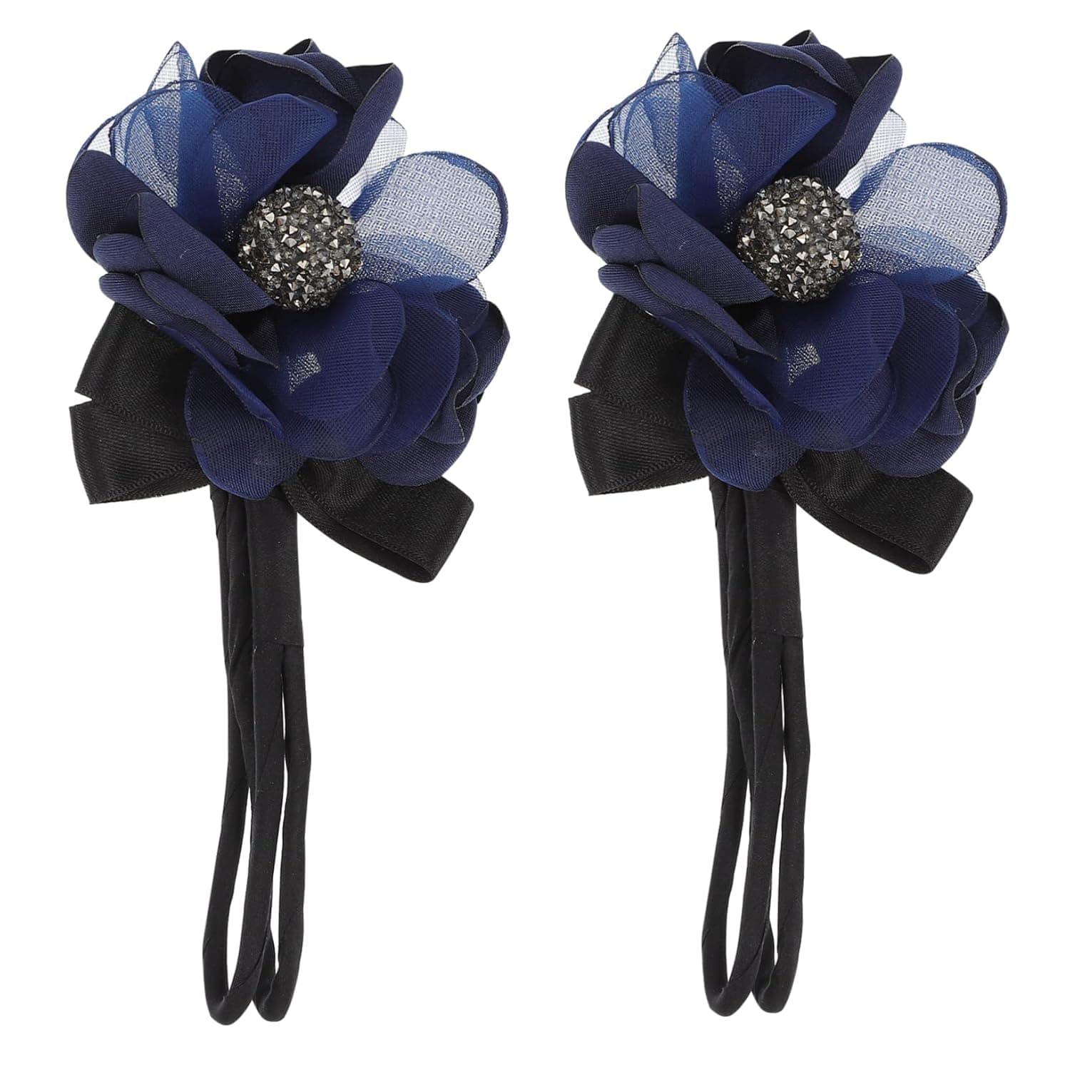 Beaupretty 6 pcs Flowers Elastic Rope Accessories Embellishment Floral Tie Ties Women Holders Scrunchies for Grey Hair Sparkly Ball Bow Flower Rhinestone Stretchy Sparkling Bands Rubber