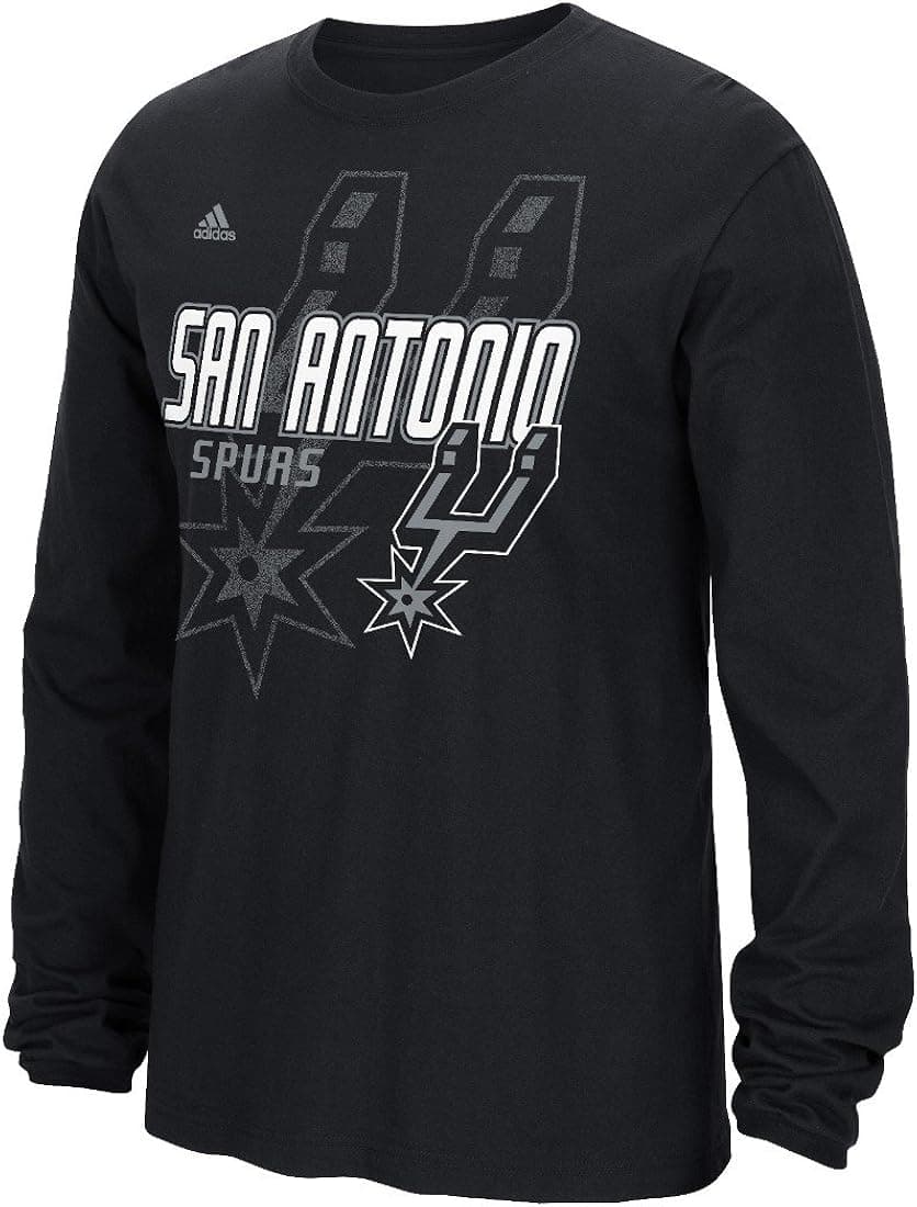 Adidas NBA San Antonio Spurs Background Logo Long Sleeve Tee Shirt
