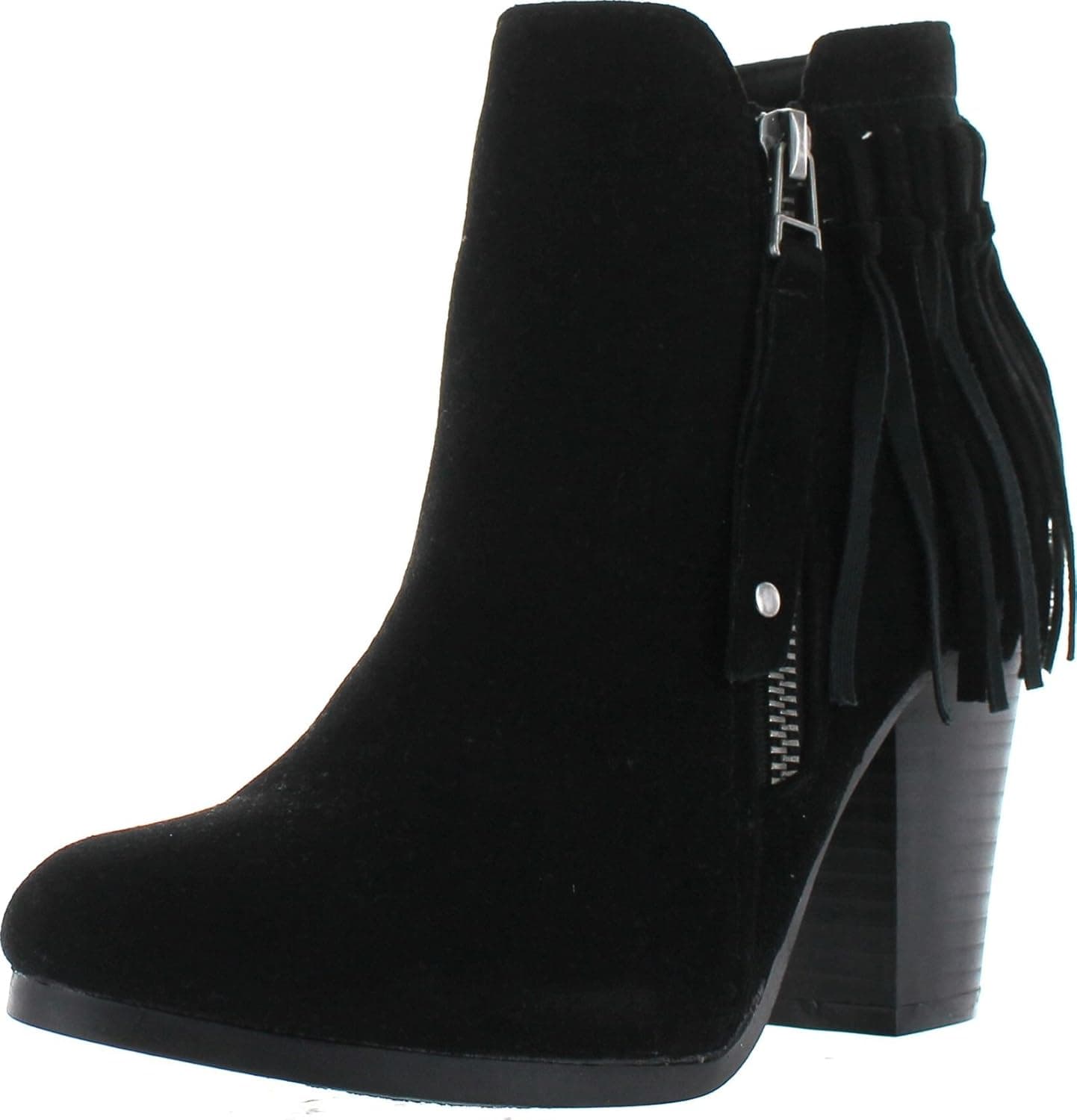 Breckelle's Gail-26 Women's Belted Chunky Stacked Heel Ankle Booties Black 7