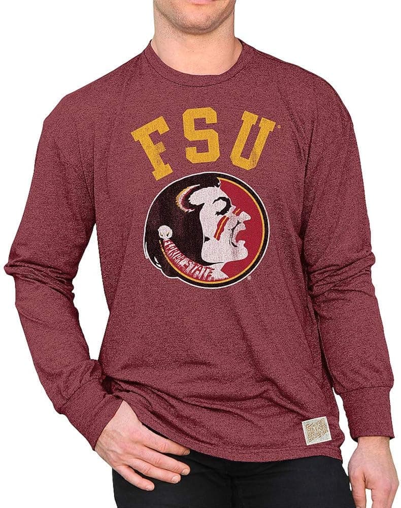 Elite Fan Shop NCAA Mens Retro Long Sleeve Shirt Soft