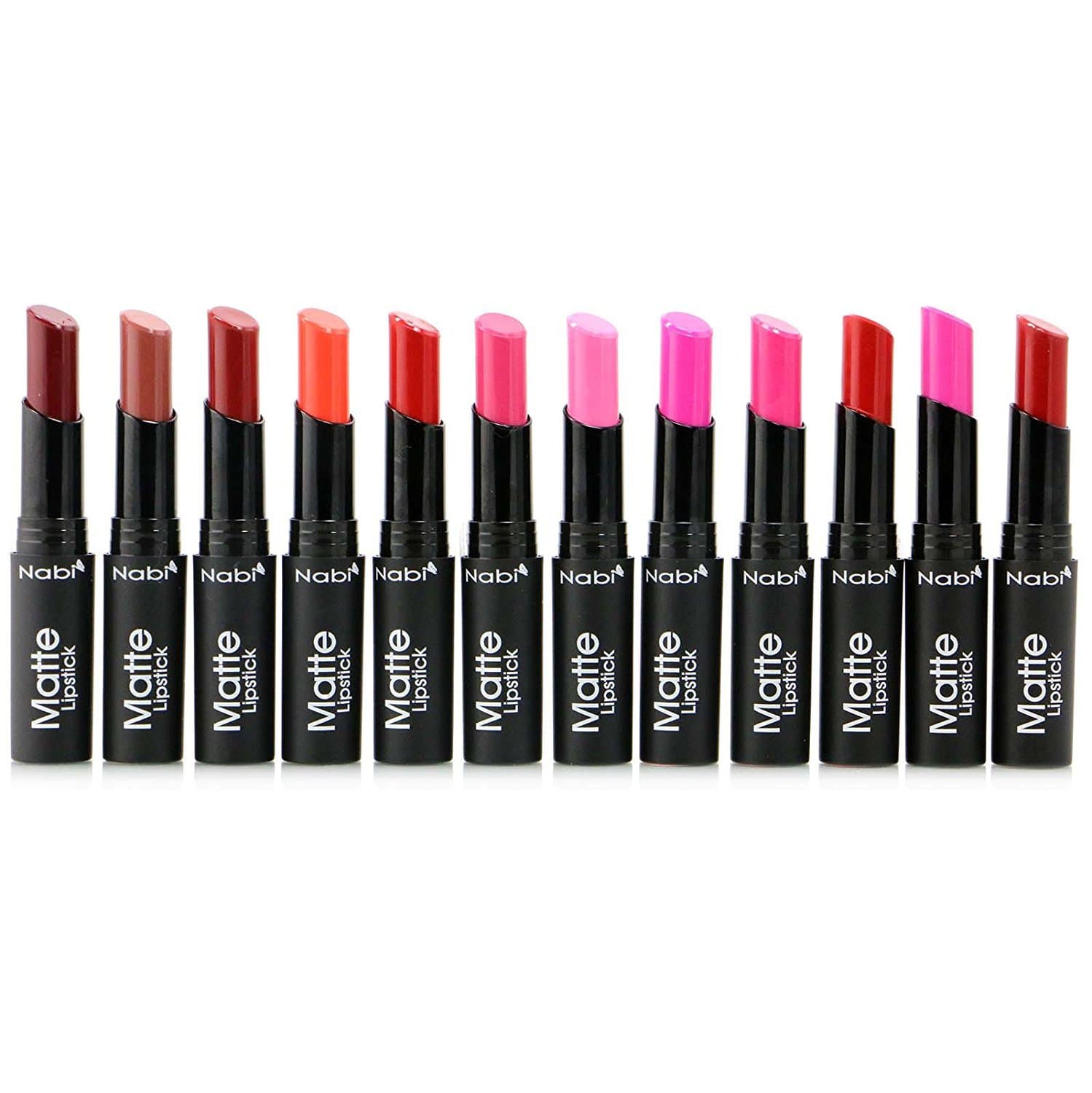 12pc Nabi Cosmetics Professional Matte Lipstick set of 12 Amazing Colors #MLS37-48