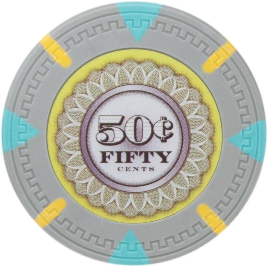 Claysmith Gaming The Mint Poker Chip Heavyweight 13.5-Gram Clay Composite – Pack of 50