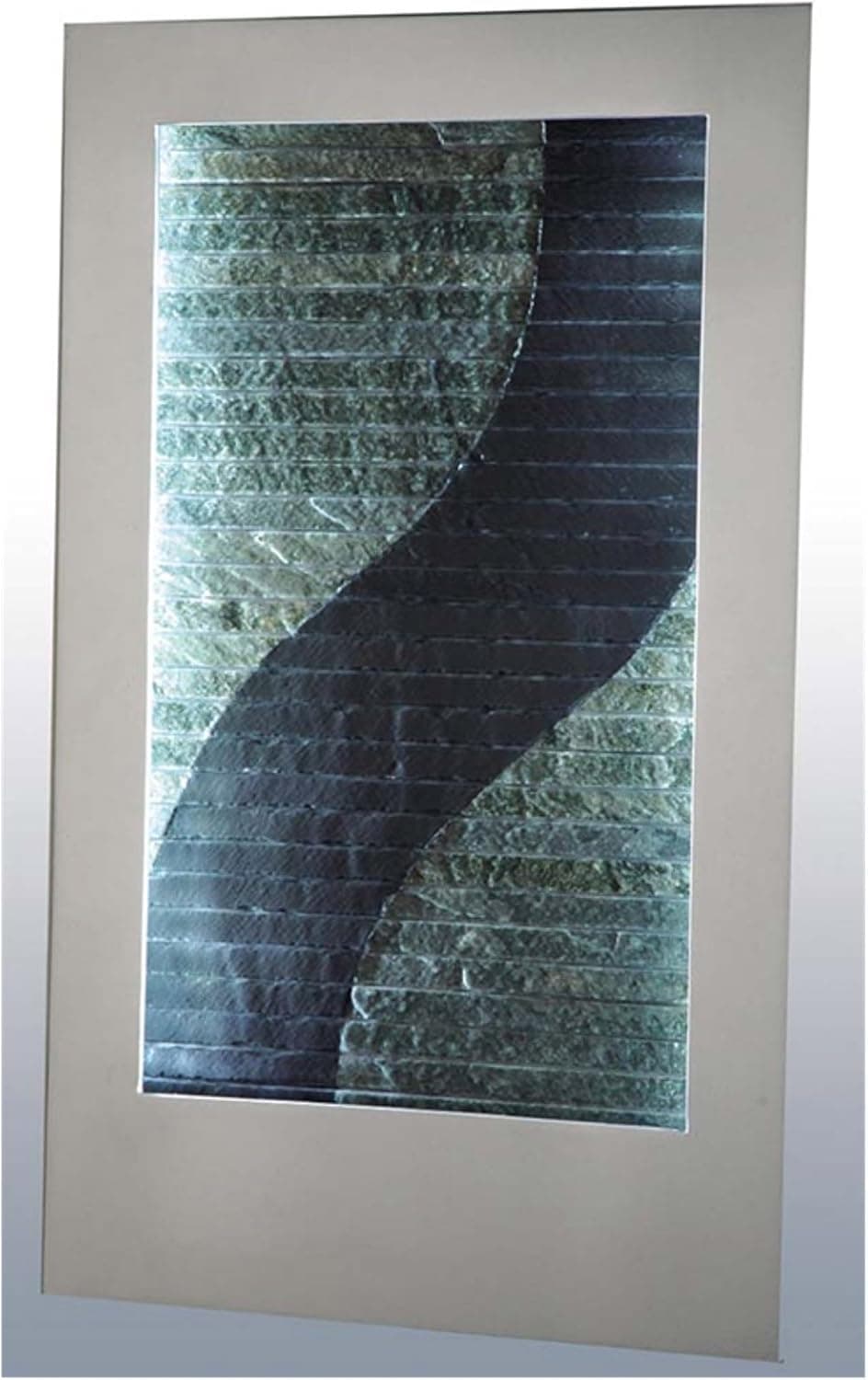 WELLAND 29 Inches Natural Stone Wall Water Fall Fountain w/LED Light