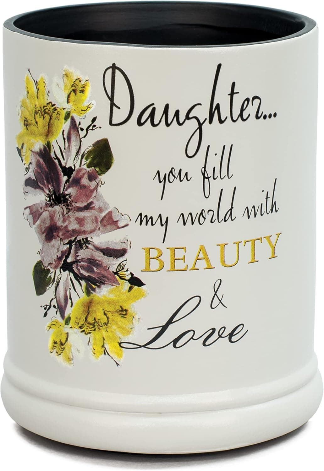 Elanze Designs Daughter Beauty & Love Ceramic Stoneware Electric Large Jar Candle Warmer