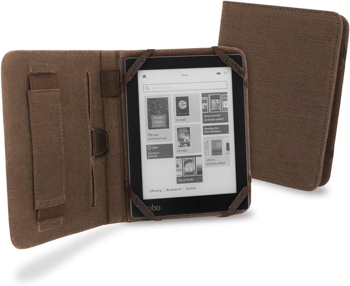 Cover-Up Kobo Aura eReader Natural Hemp Vision Cover Case - Cocoa Brown (Not Suitable for use with Kobo Aura HD)