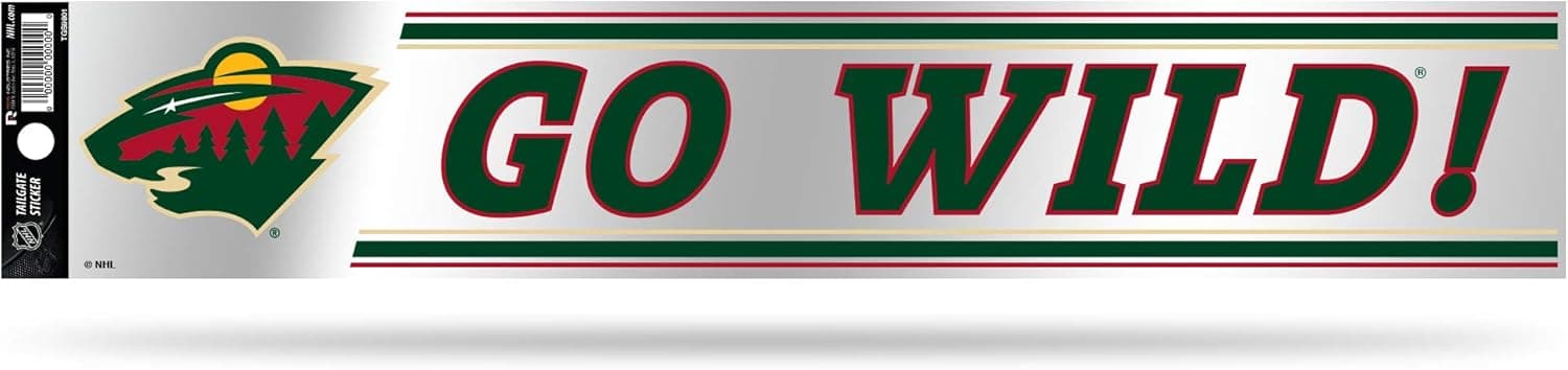 Rico Industries NHL Hockey Tailgate Sticker 3" x 17" Tailgate Sticker for Car/Truck/SUV