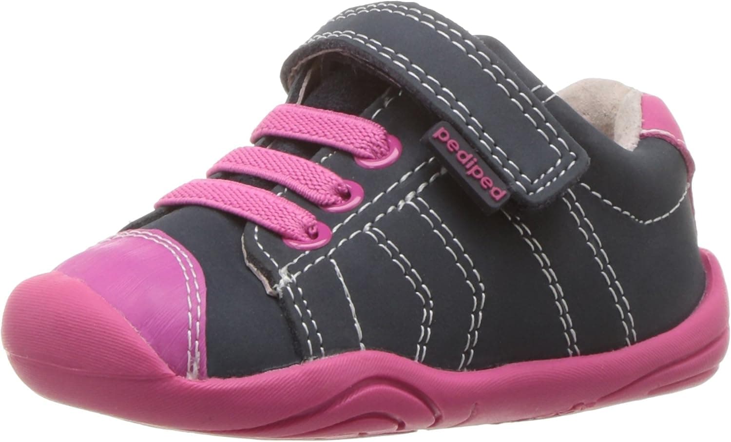 pediped Baby-Girl's Grip Jake Sneaker, Navy, 20 E EU Toddler (5 US)