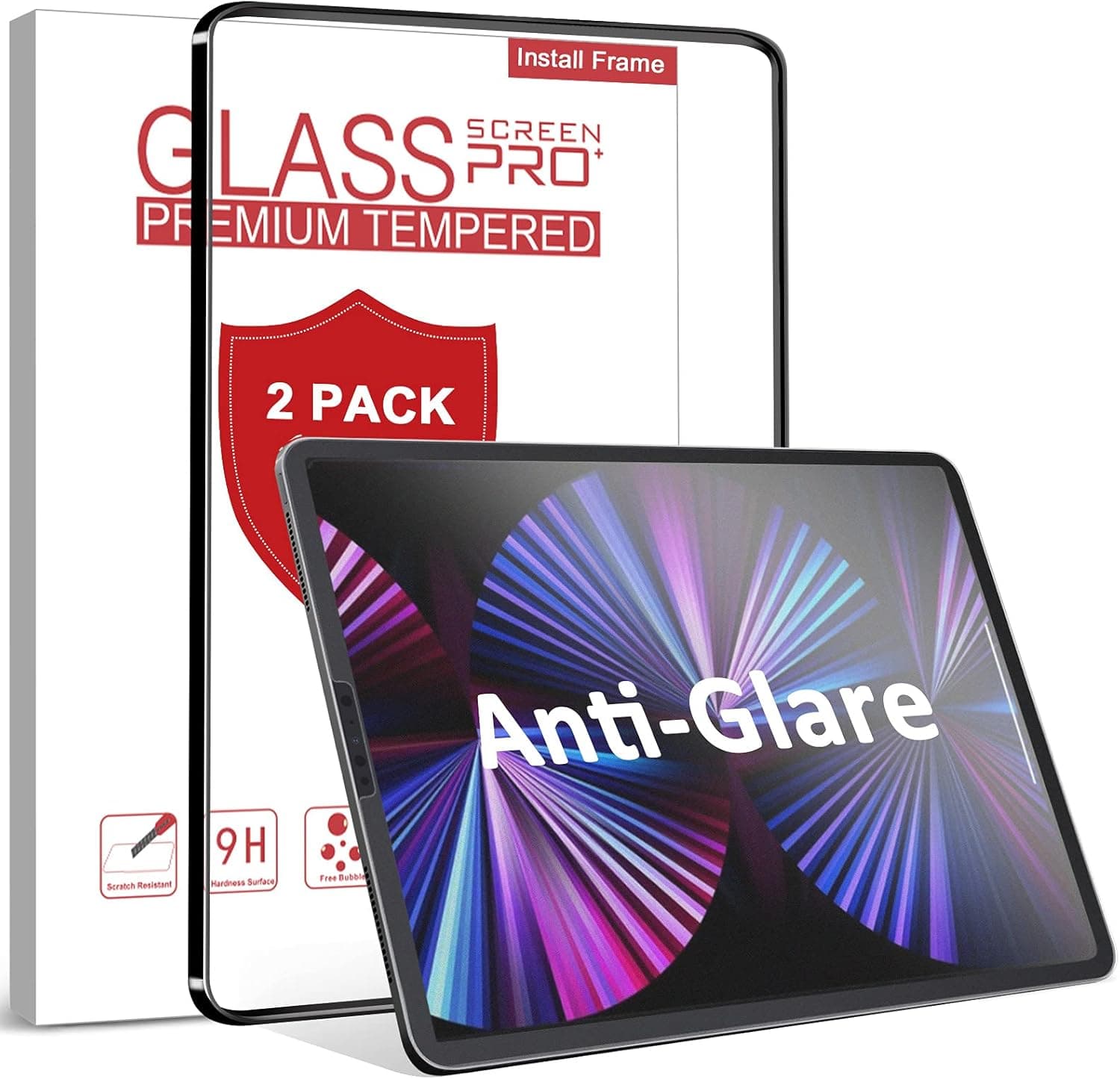 Ambison [2 Pack] Matte Glass Screen Protector Compatible with iPad Air 4th Generation 10.9"/iPad Pro 11 2021&2020&2018 [Install Frame],9H No Glare Tempered Glass for iPad Pro 11 inch ,Apple Pencil Compatible