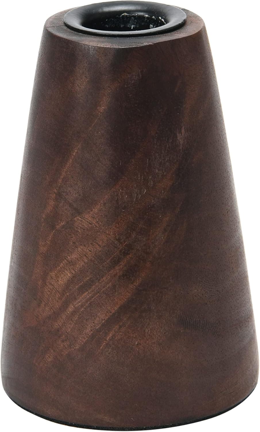 Bloomingville Modern Mango Wood Taper Candle Holder, Walnut