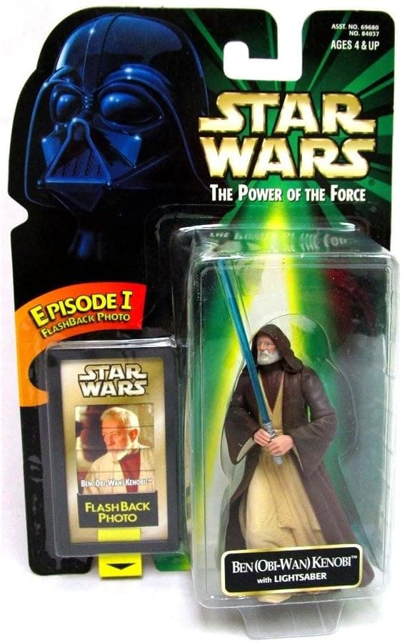 Star Wars Power of the Force Obi Wan Kenobi Flashback Photo with Lightsaber