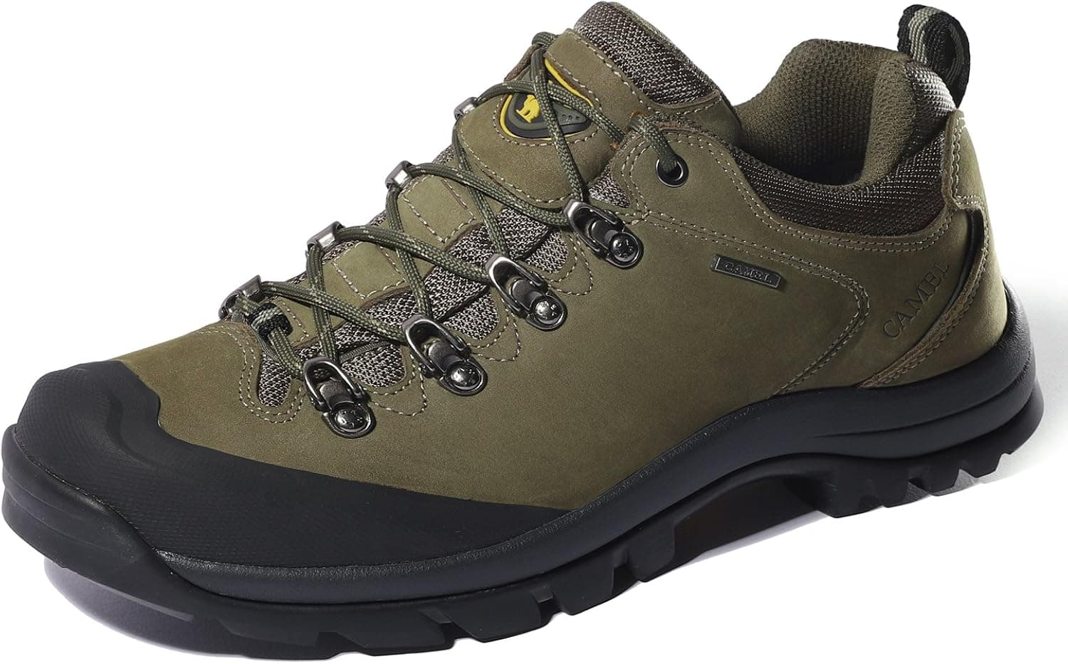 CAMEL CROWN Men's Hiking Shoes Low Top Trekking Boots Non-Slip Walking Sneakers for Outdoor Work Trail Casual (Bronze, Numeric_8)