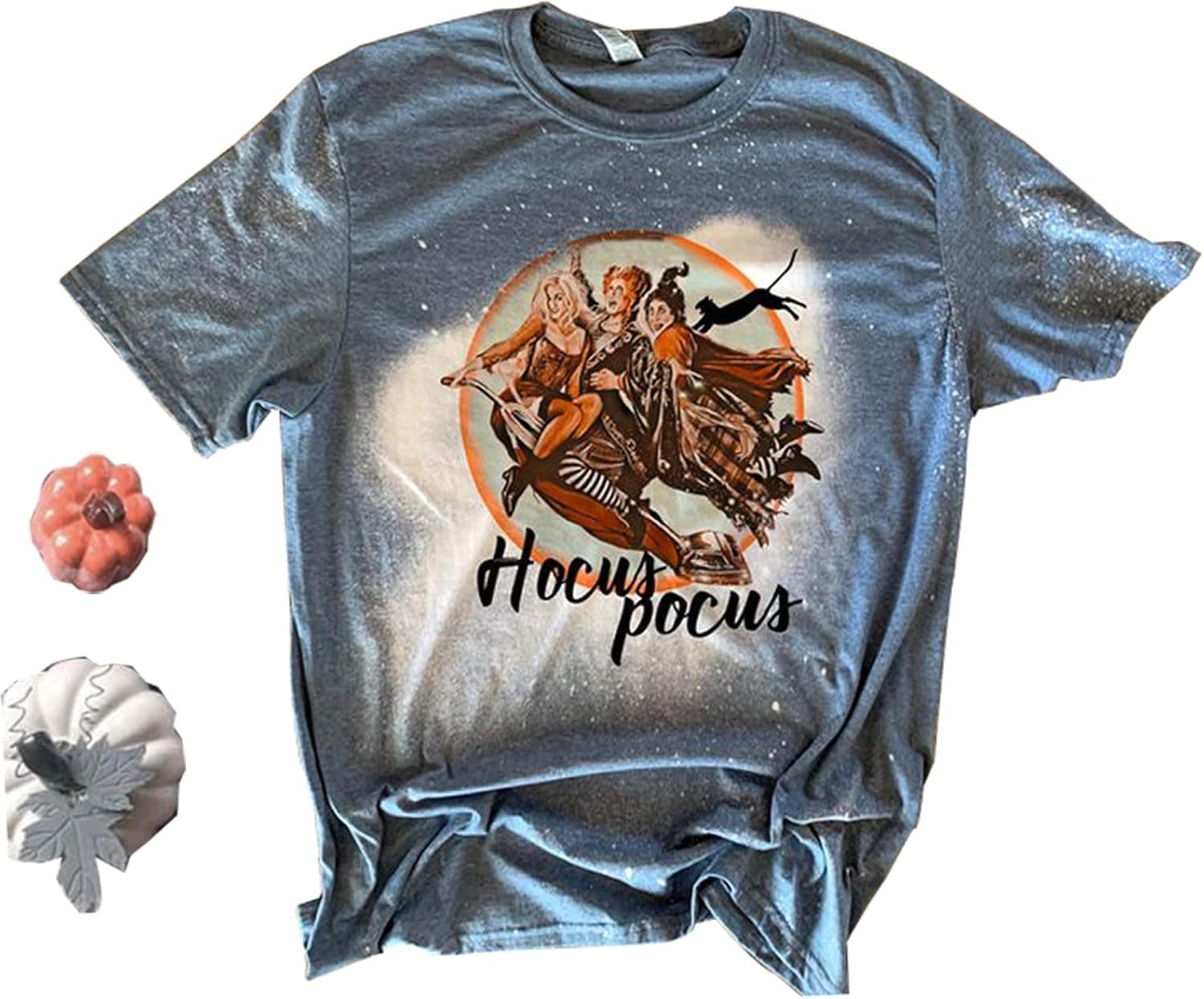 Women Hocus Pocus Halloween Shirt for Women Tie Dye Gradient Sanderson Sister Witch Fall Shirt Halloween Movie Tops