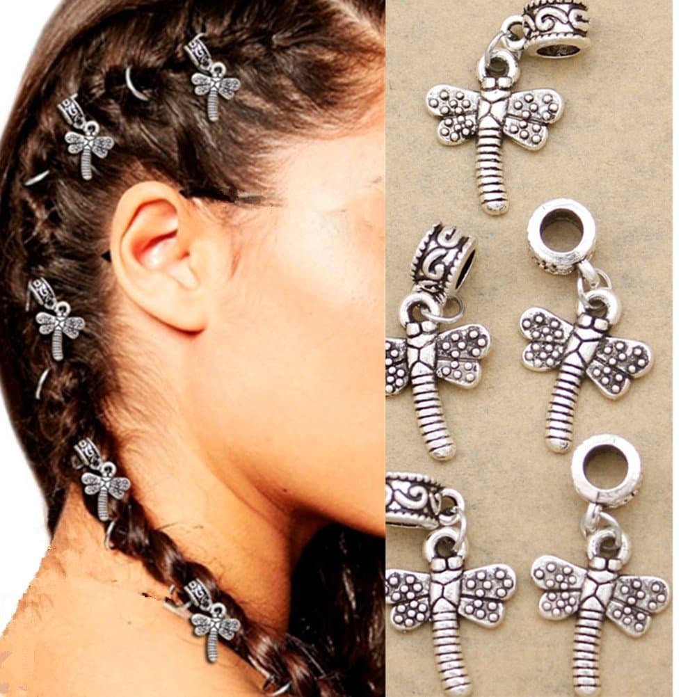 cuhair 10 pieces buttterfly Dreadlocks bead design for women girl hair clip hair barrette hairpin hair accessories