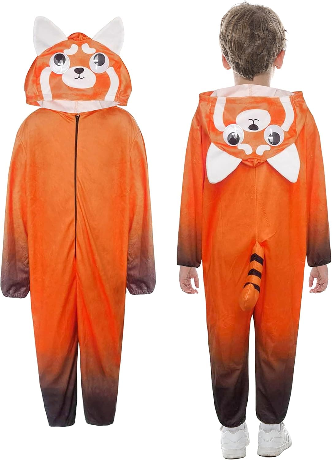 Resiwai Red Panda Costume Cosplay for Kids Animal Plush Jumpsuit bodysuit Halloween Onesie