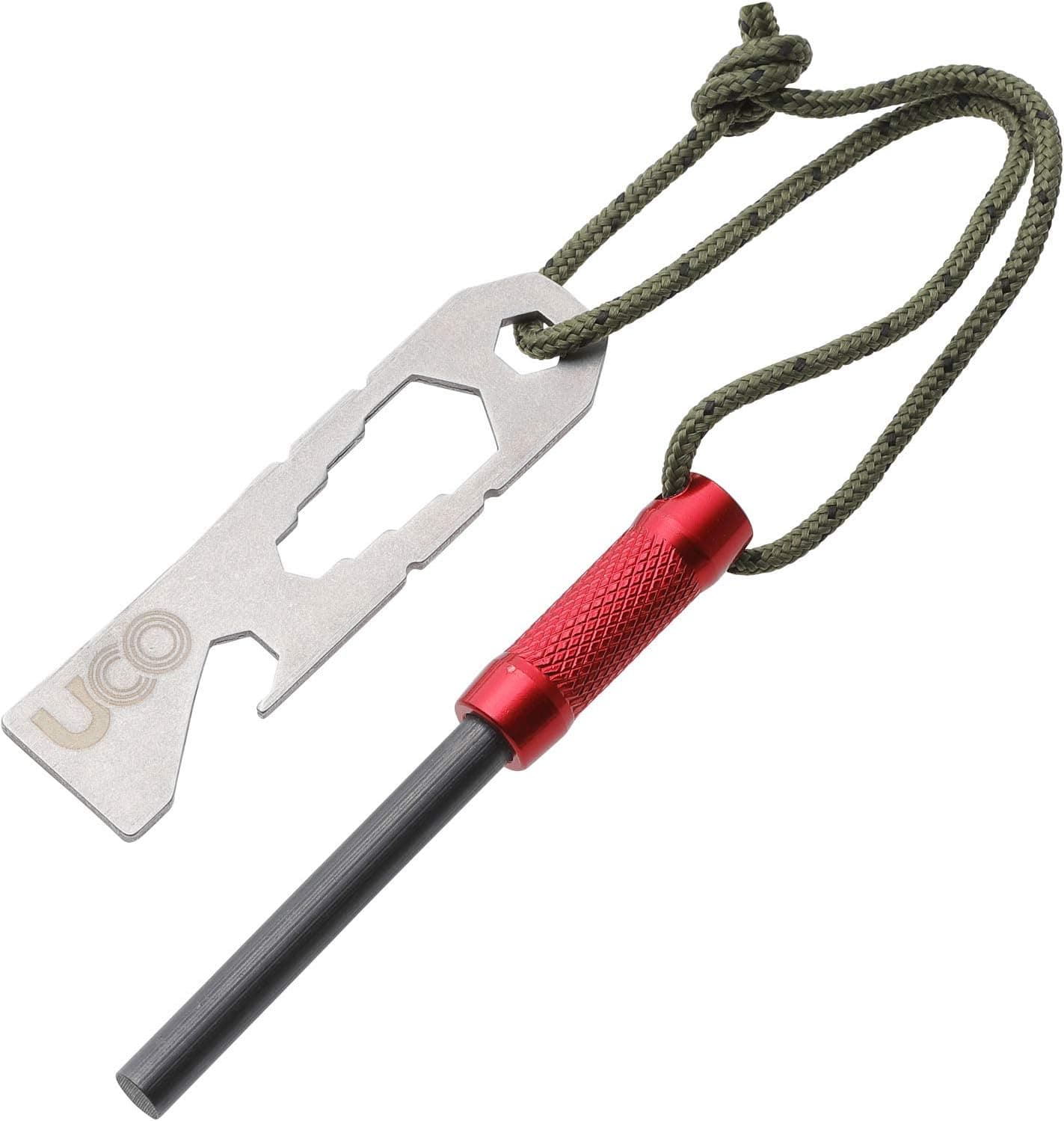 UCO Survival Fire Striker with Tether and Multitool