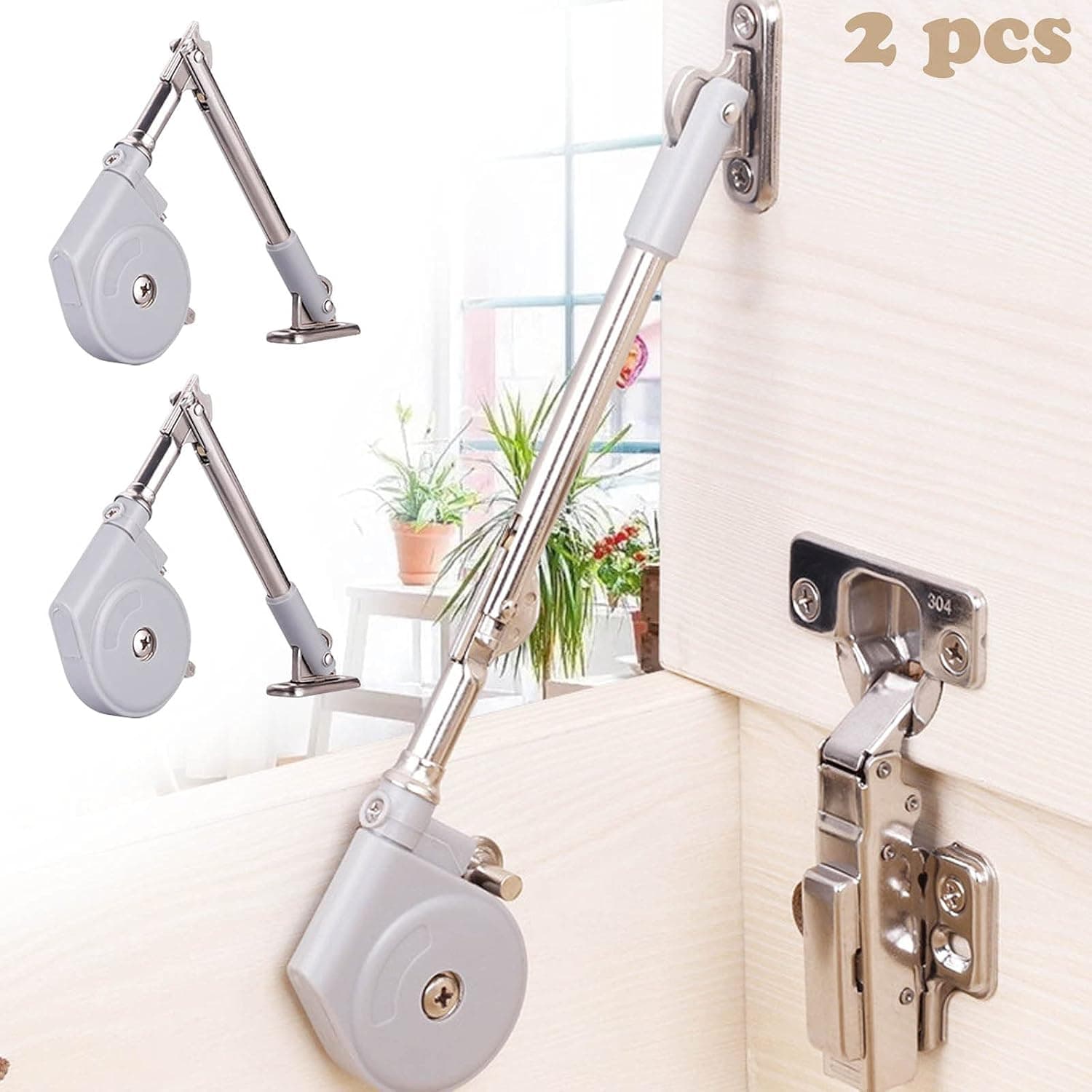 Toy Box Hinges Soft Close, 2 Pack Heavy Duty Lid Support Hinge Soft Close Cabinet Hinge Hardware Hydrolic and Chest Hinge Piano Hinge for Wardrobe Easy Install Anti-Rust