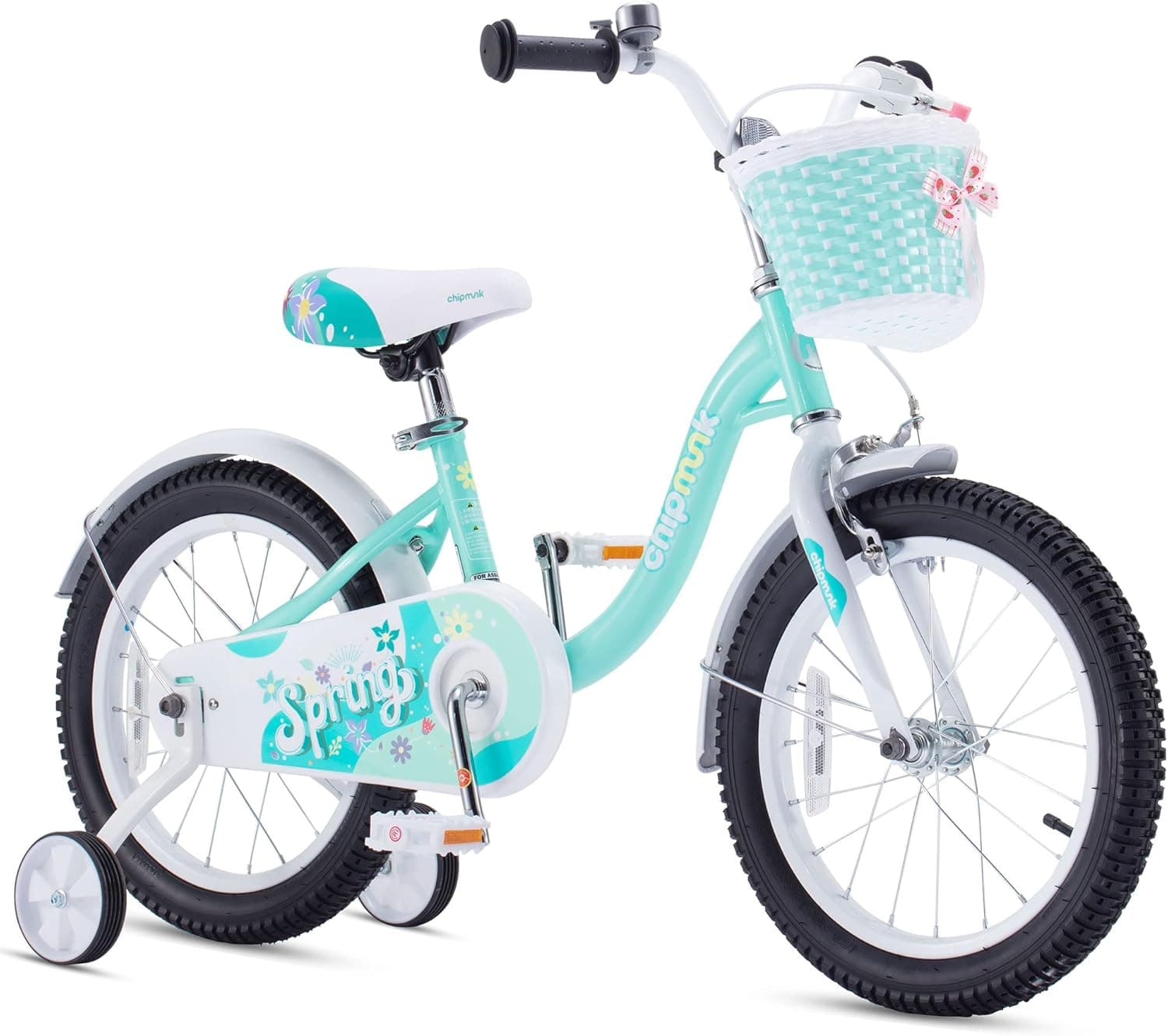 Royalbaby Chipmunk Girls Bike,14 16 18 Inch Kids Bike with Basket Girl Cycle Bikes for Age 3-9 Years with Training Wheels or Kickstand Children Bicycle Toddler Bike
