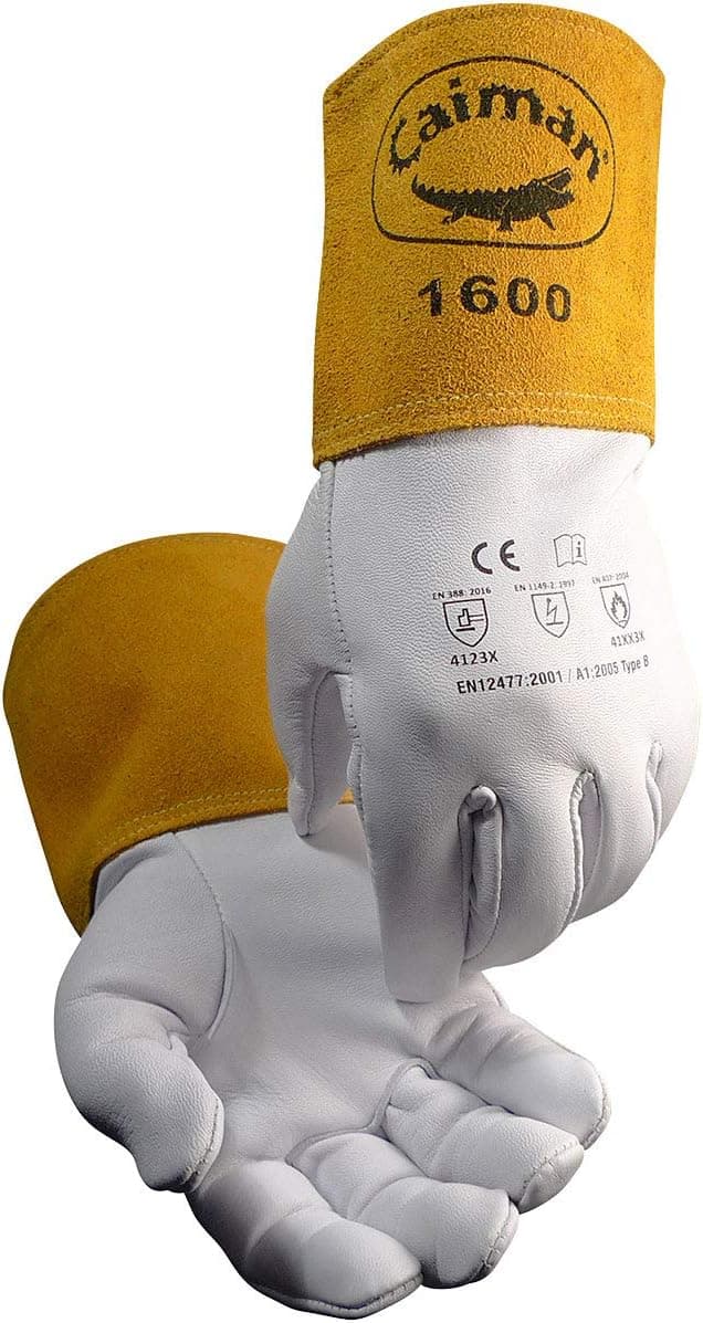 Caiman 1600-6 Welders and Foundry Gloves Natural XL
