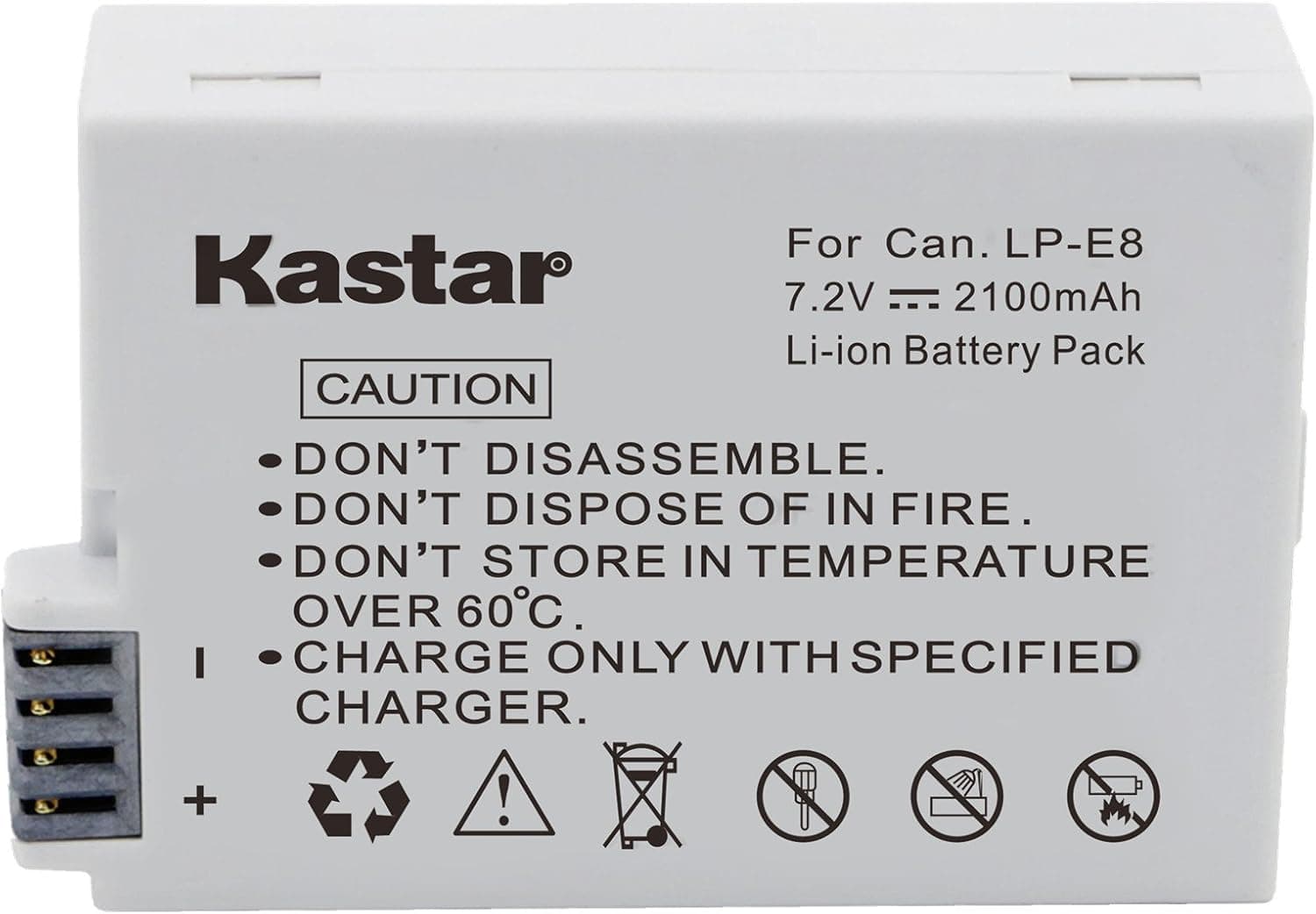 Power2000 LP-E8 Replacement Lithium-Ion Battery, 7.2 volt 1500mAh, for Canon EOS Rebel T2i Digital Camera