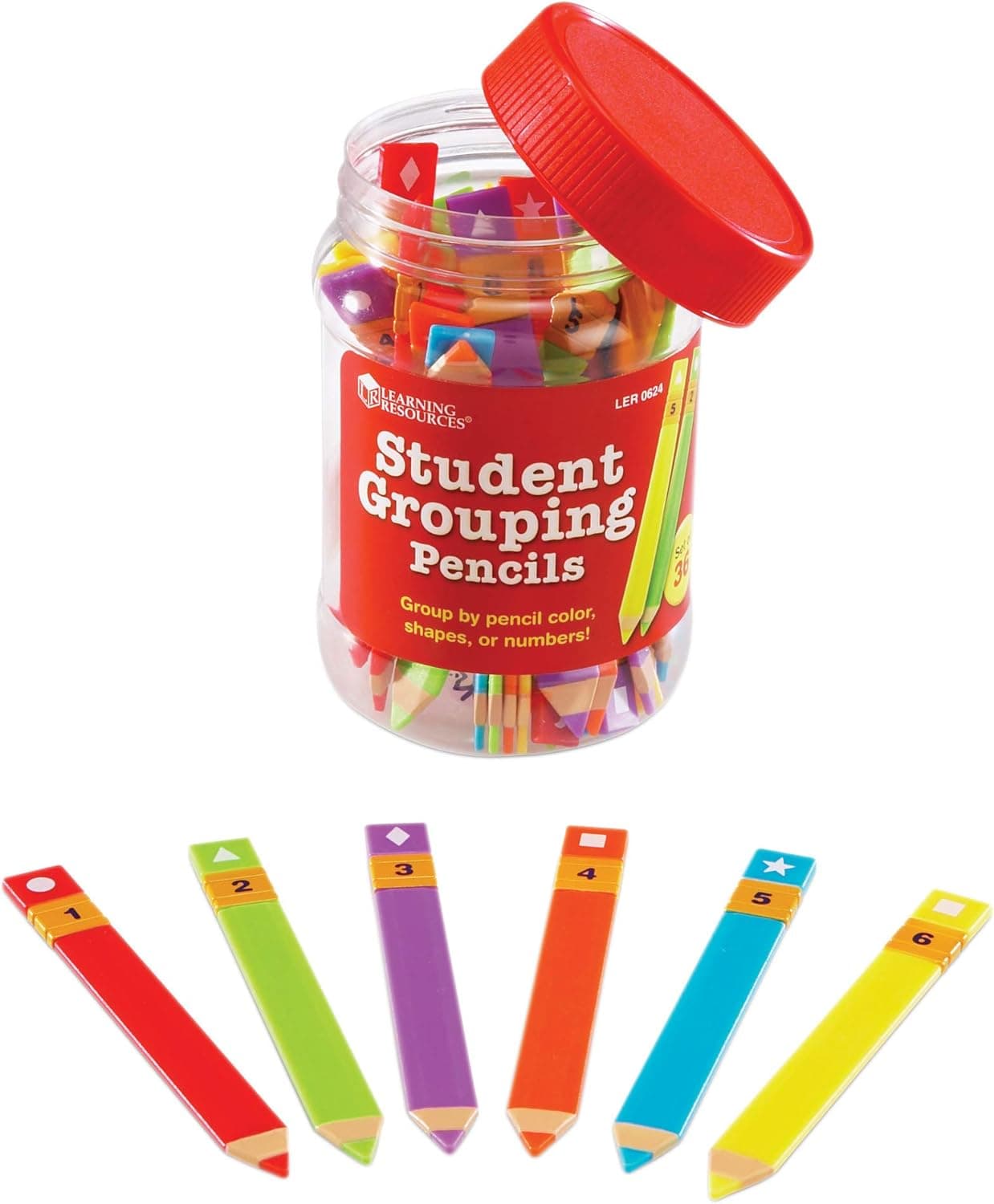 Learning Resources Student Grouping Pencils,Multicolor,4 1/2 x 4/2 in