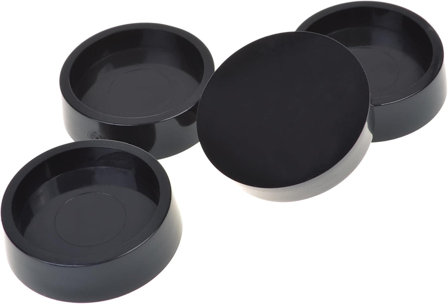 Cosmos 4 PCS Rubber Furniture Caster Cups, Round Floor Protector Coasters for Furniture Wheel Feet
