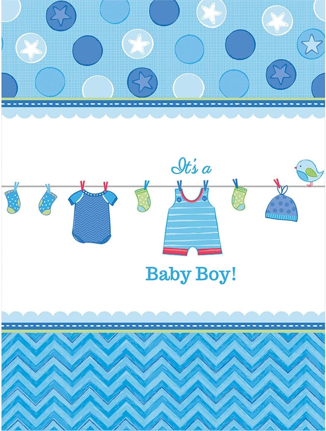 Amscan 571491 It's a Baby Boy Plastic Tablecover