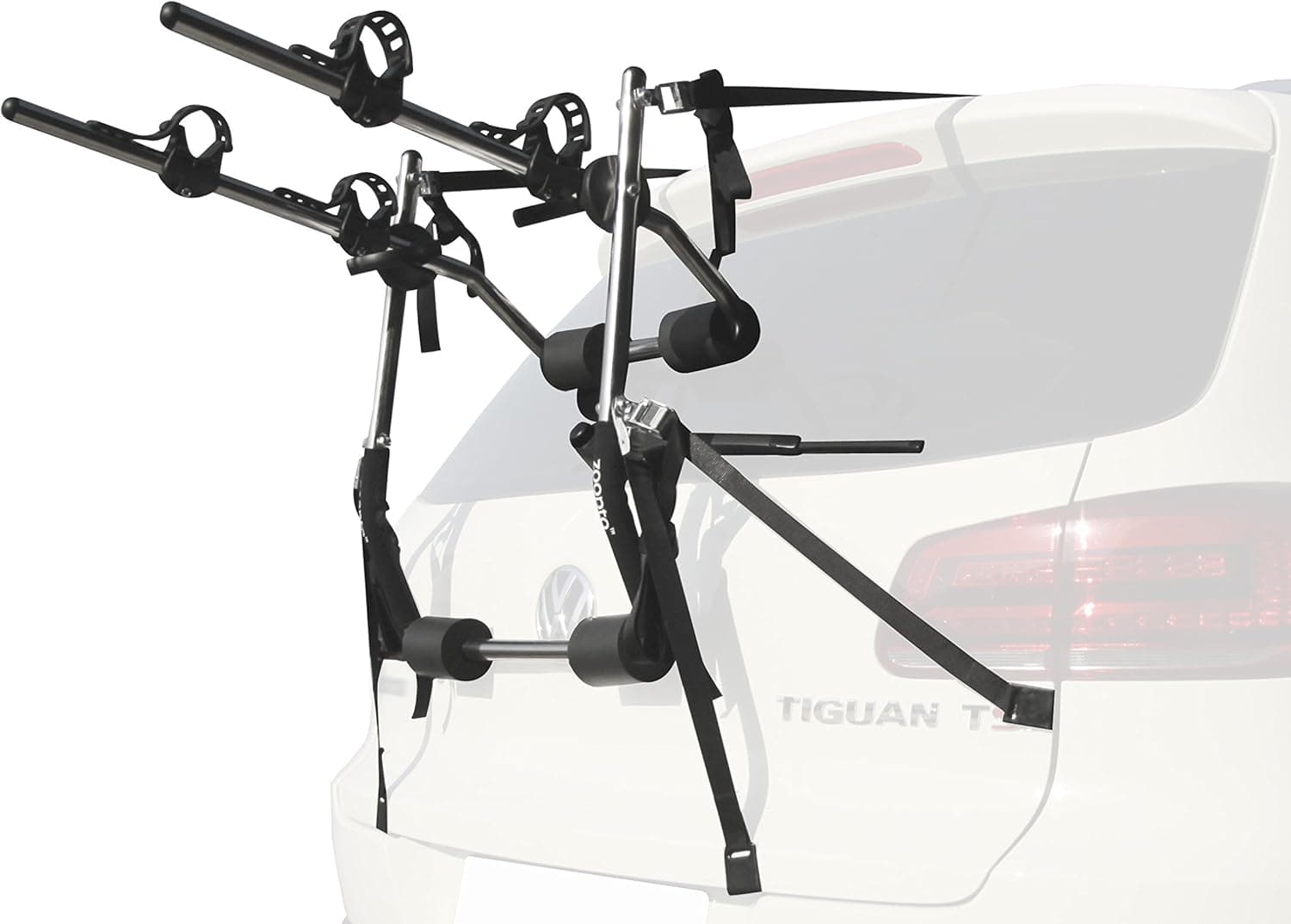 Zoopto 100% Stainless Steel | Quick Release | Max 3 Bikes | Trunk Mounted Bike Rack