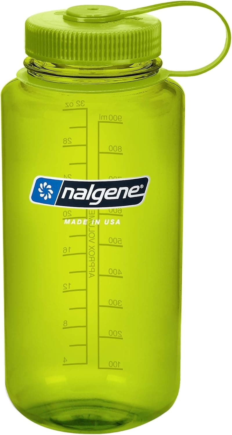 Nalgene Sustain Tritan BPA-Free Water Bottle Made with Material Derived from 50% Plastic Waste, 32 OZ, Wide Mouth