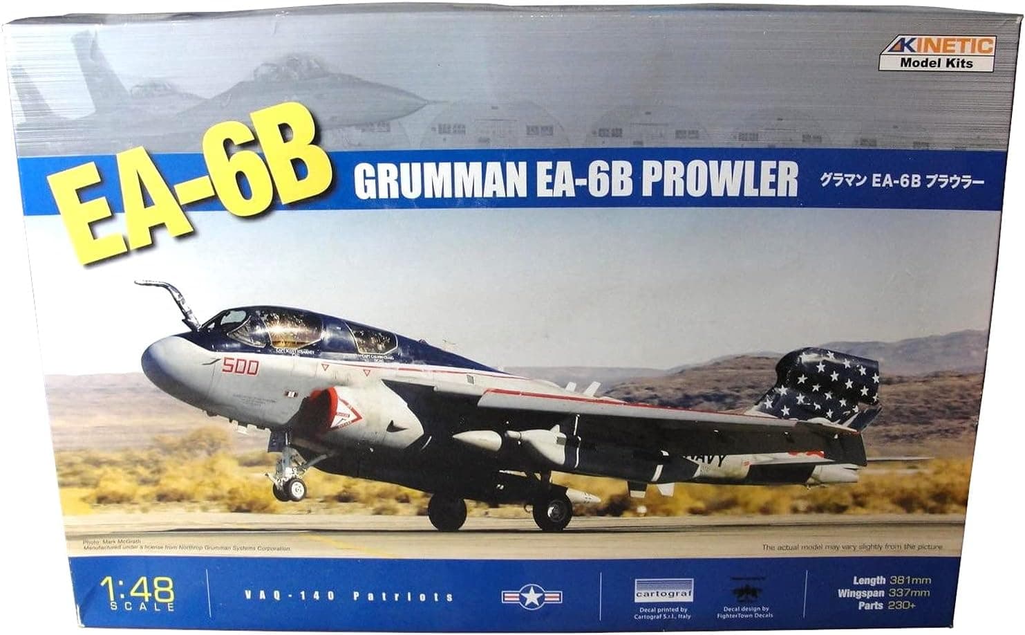 Kinetic 1/48 EA6B Prowler Electronic Warfare Attack Aircraft